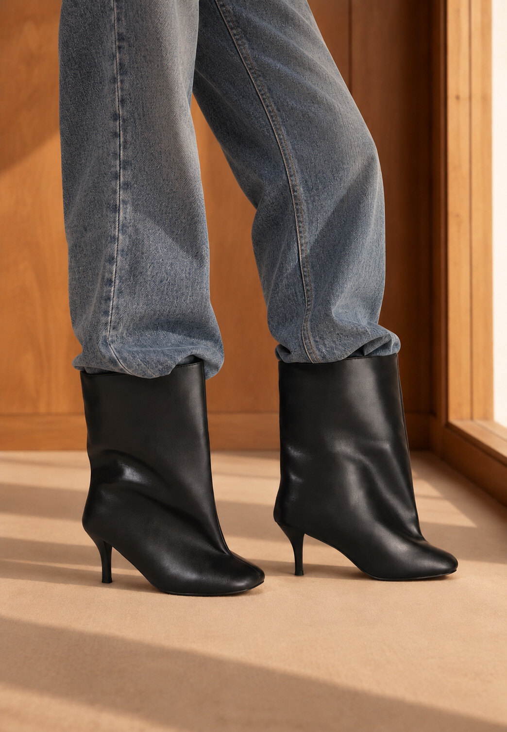 Großhändler Stephan Paris - Stiefeletten mit quadratischer Spitze und schmalem Absatz