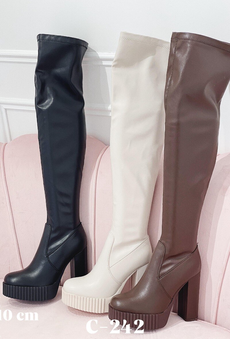 Großhändler Stephan Paris - Plateau-Overknee-Stiefel