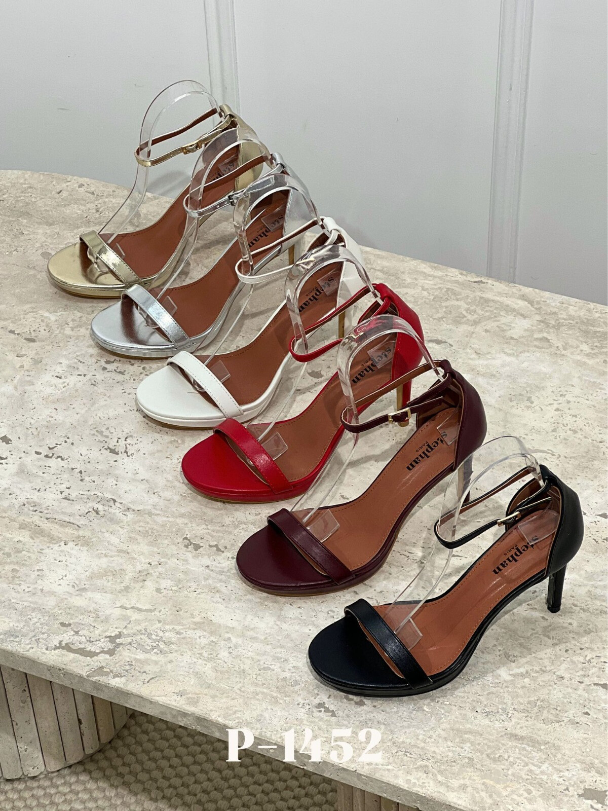 Grossiste Stephan Paris - Sandales à talon avec bride transparente