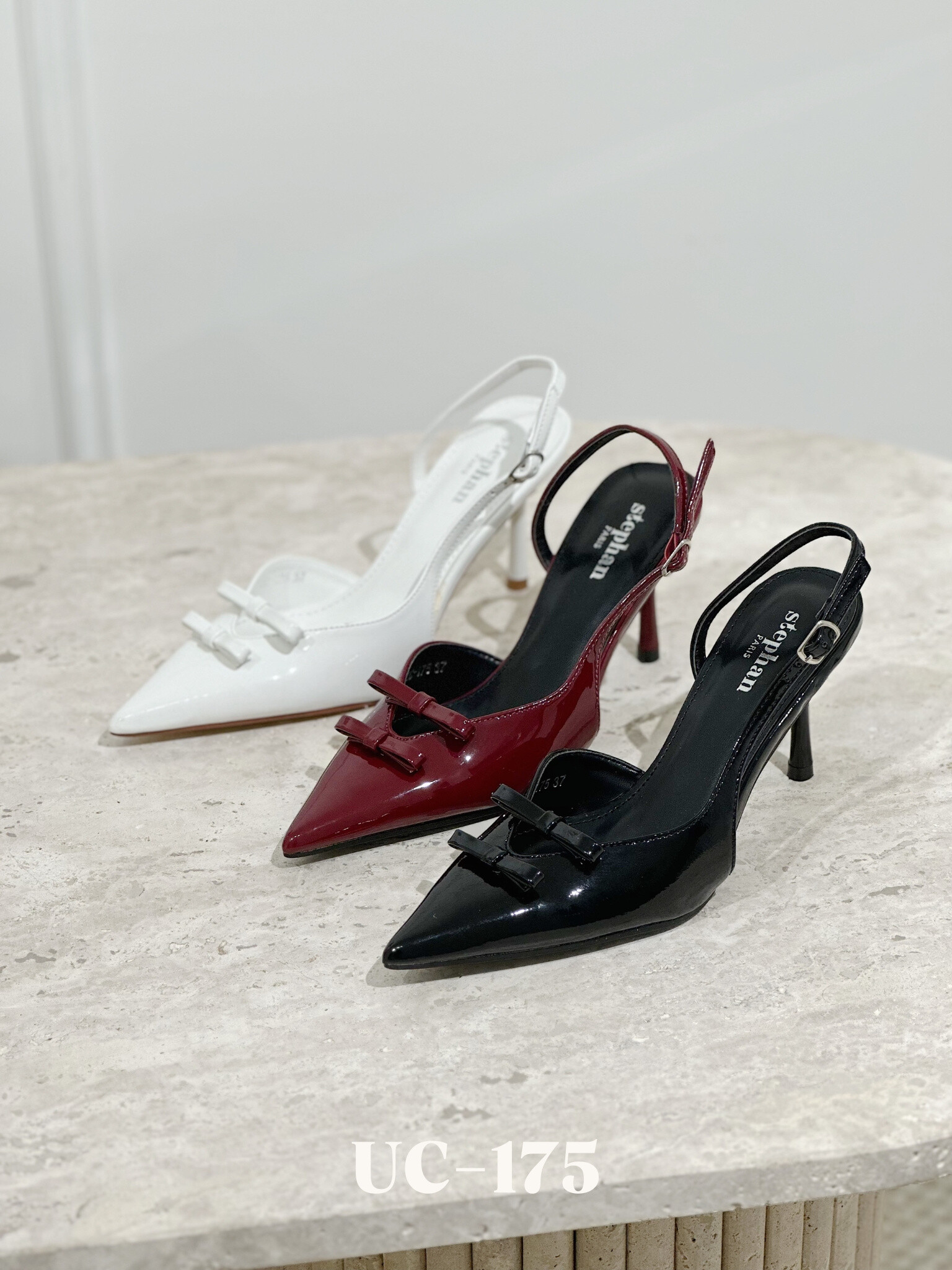 Grossiste Stephan Paris - Escarpins vernis à bride arrière