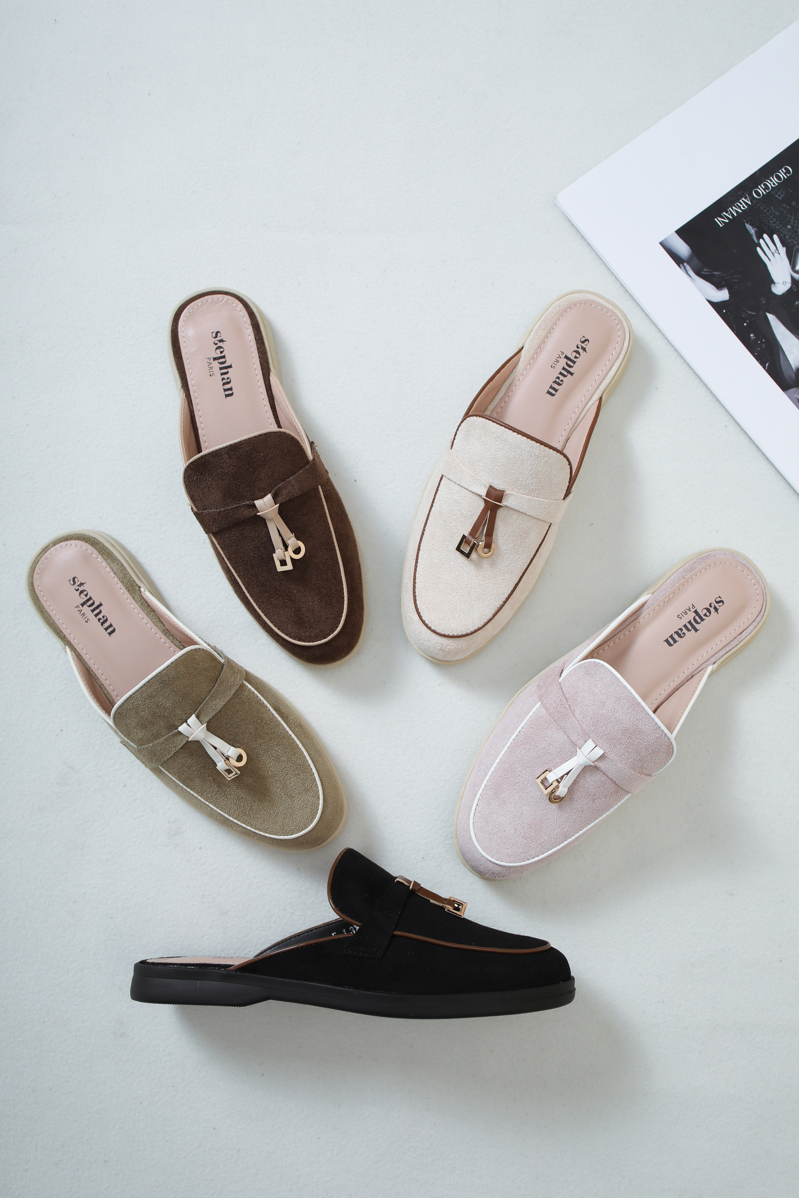 Mayorista Stephan Paris - Mule mocasín abierto por detrás