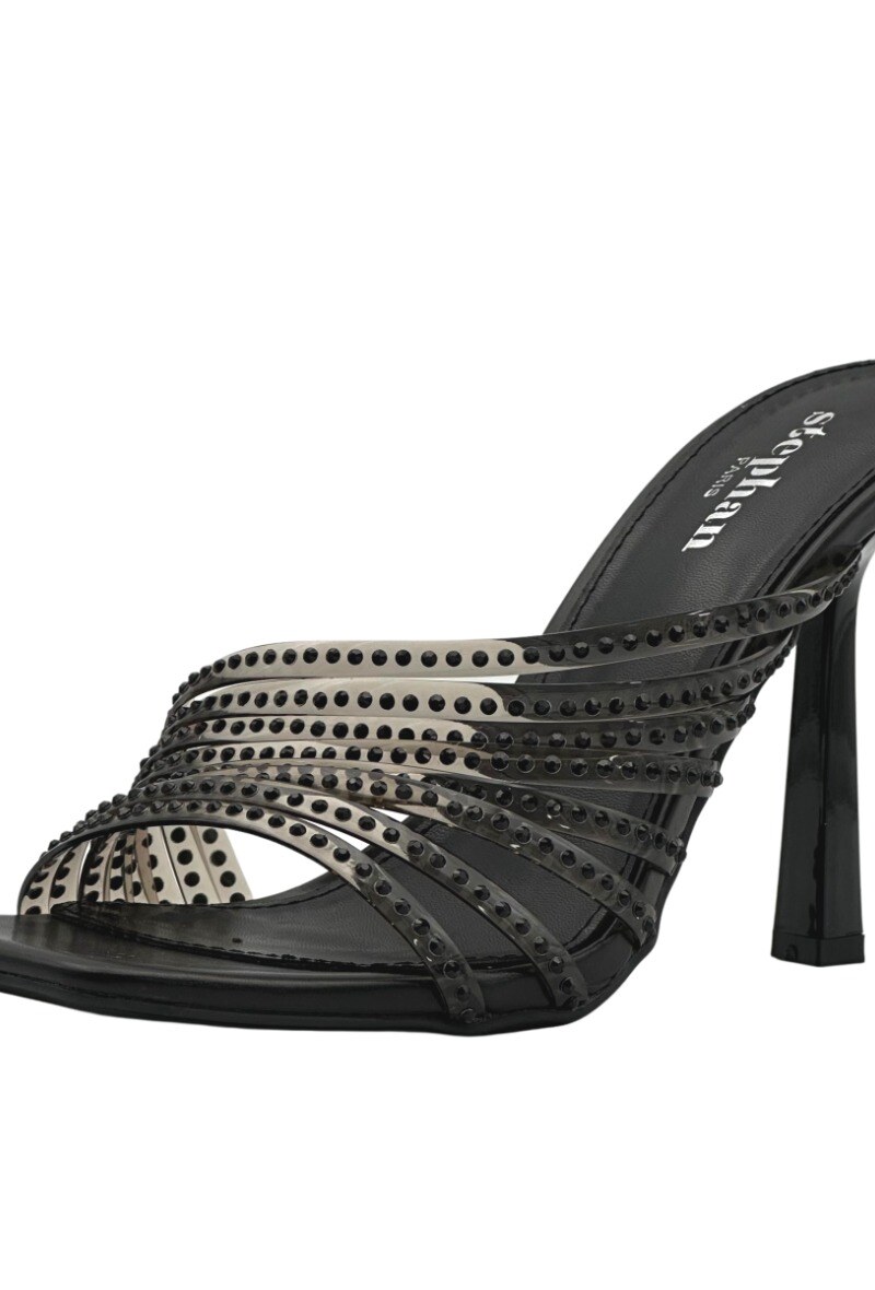 Wholesaler Stephan Paris - Shiny crystal embellishment mules