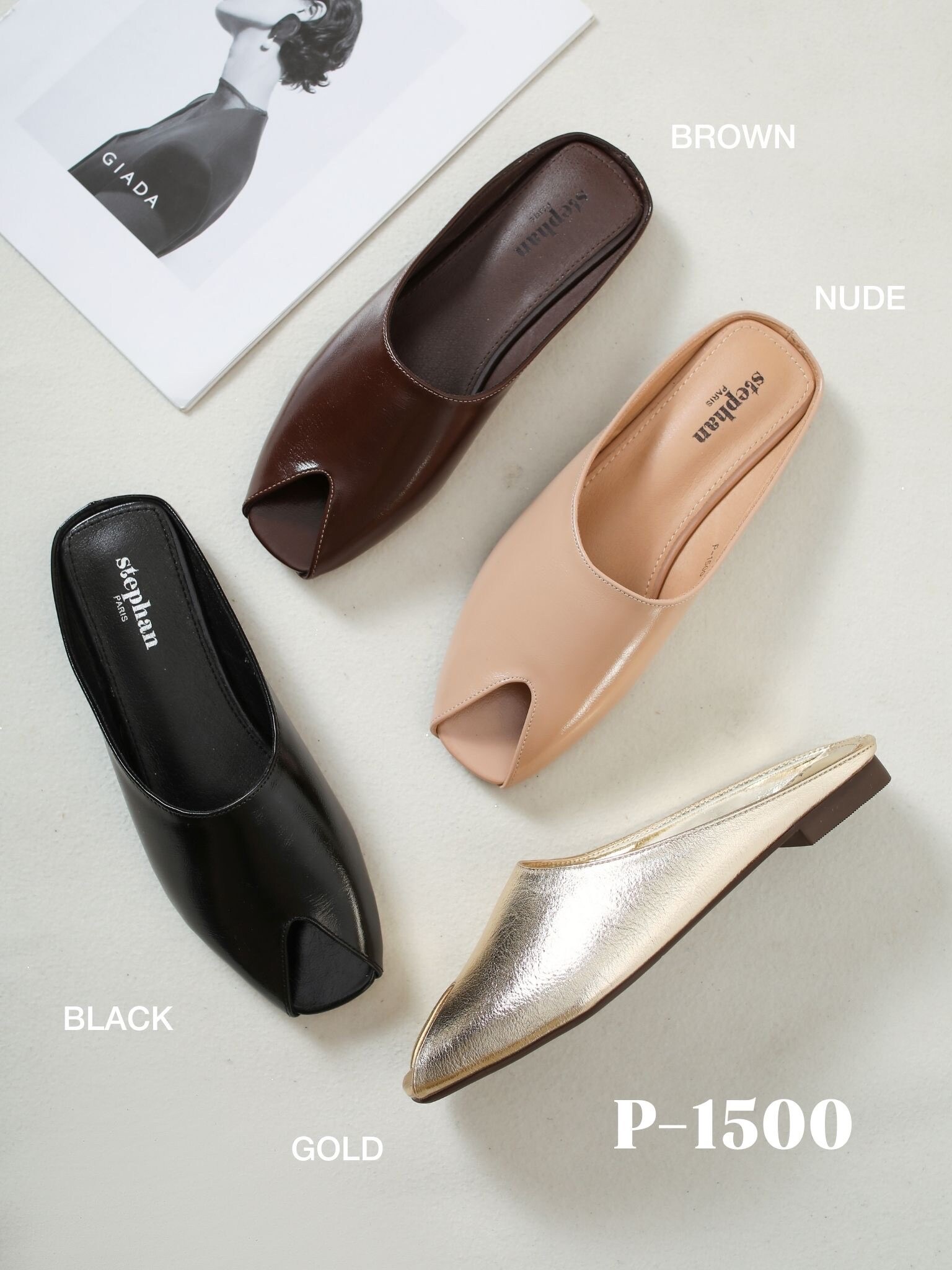 Wholesaler Stephan Paris - Open flat mules