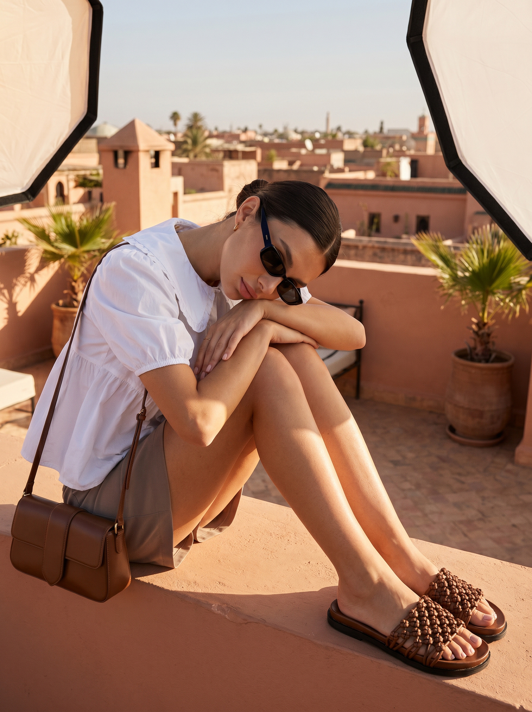 Mayorista Stephan Paris - Sandalia mule plana efecto trenzado