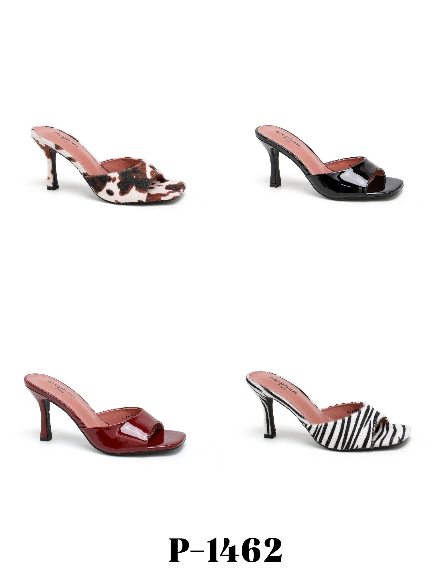 Grossiste Stephan Paris - Mule à talon aiguille  – Vernis ou imprimé animal