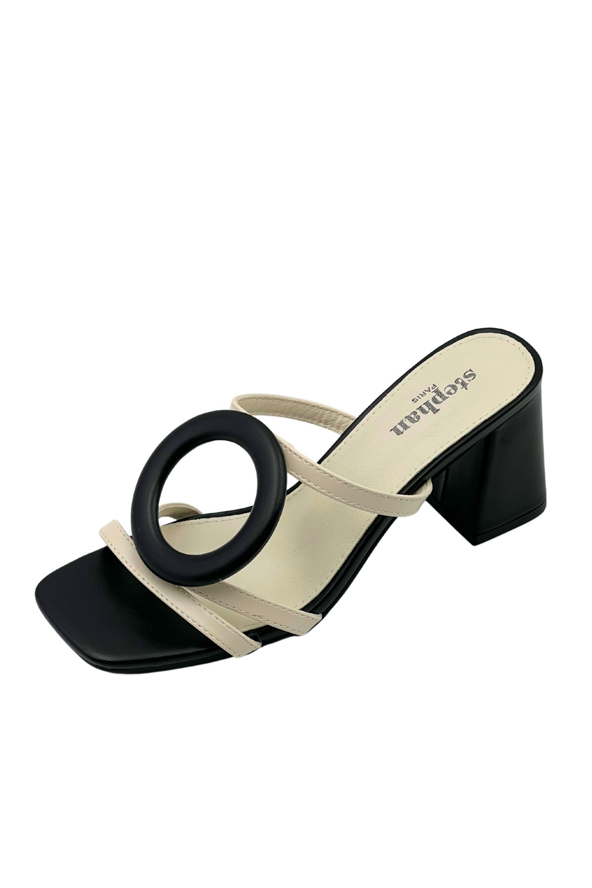 Grossiste Stephan Paris - Mules à talon carré effet vinyle