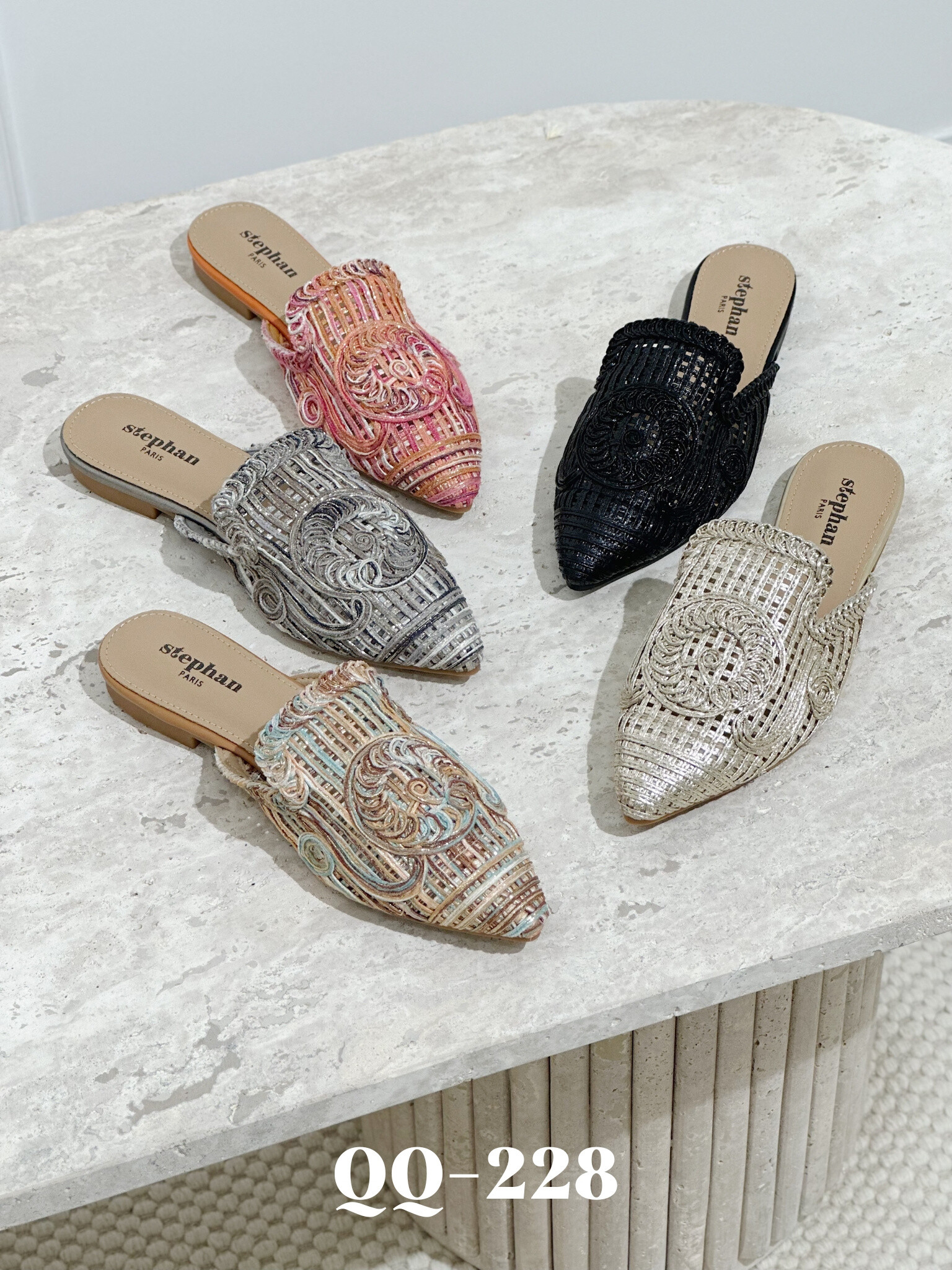 Grossiste Stephan Paris - Mules plates pointues