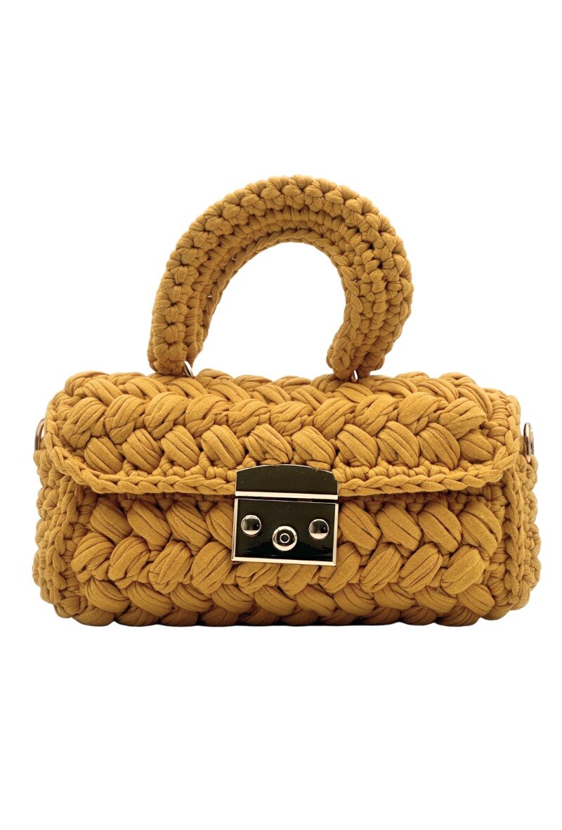 Großhändler Stephan Paris - Bohème-Tasche mit Metallverschluss und zusätzlichem Griff