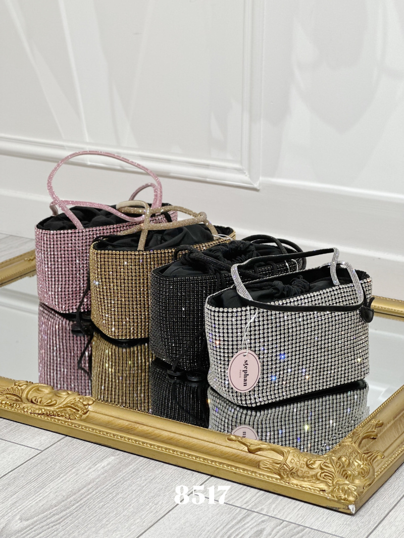 Grossiste Stephan Paris - Mini sac tout en cristaux en ornements pierres