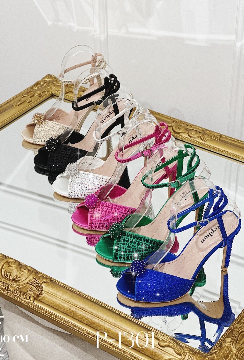 Großhändler Stephan Paris - Abendsandalette mit Strass