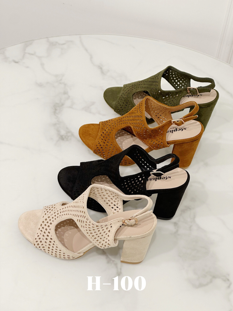 Großhändler Stephan Paris - Stoffsandalen im Wildleder-Stil