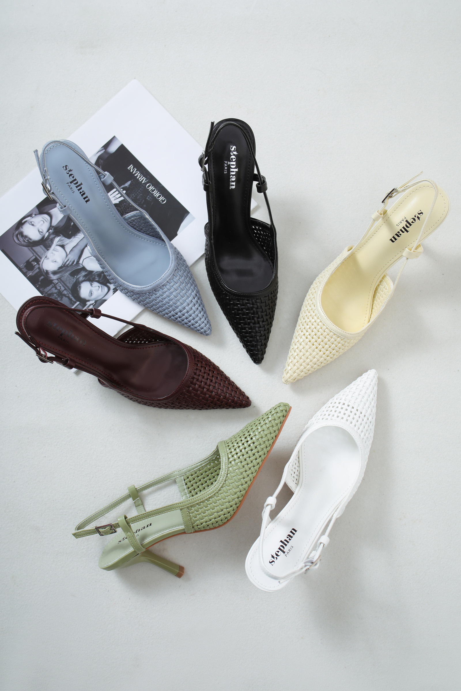 Mayorista Stephan Paris - Zapato de tacón fino con tira trenzada