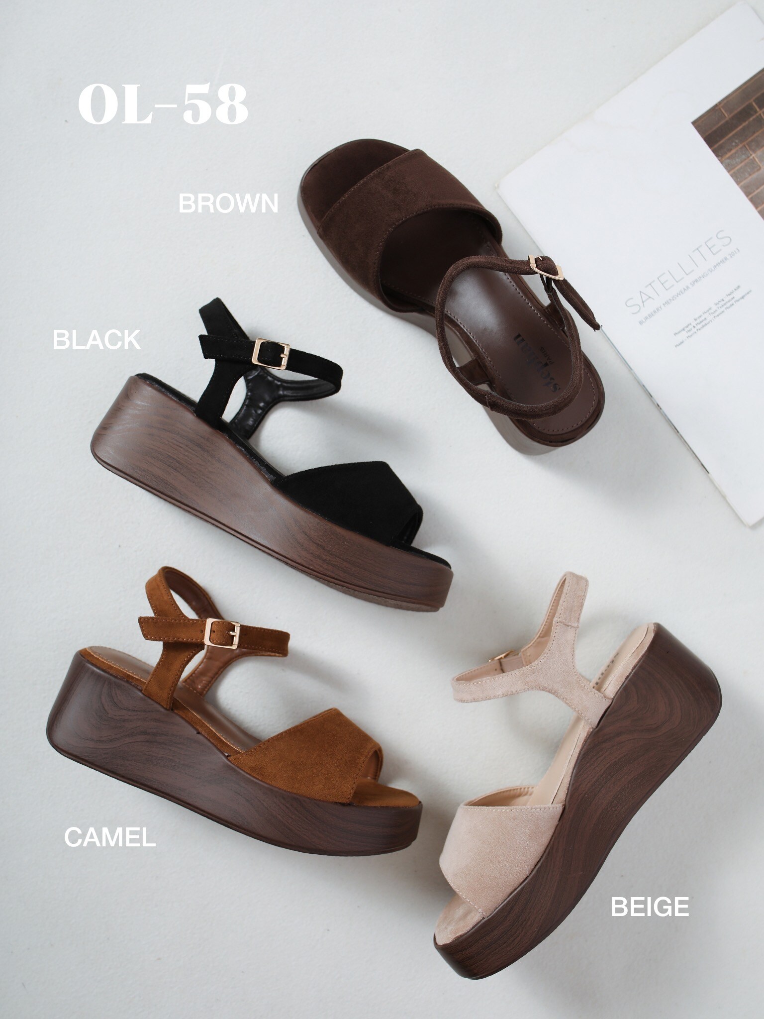 Wholesaler Stephan Paris - Wedge sandals with ankle strap