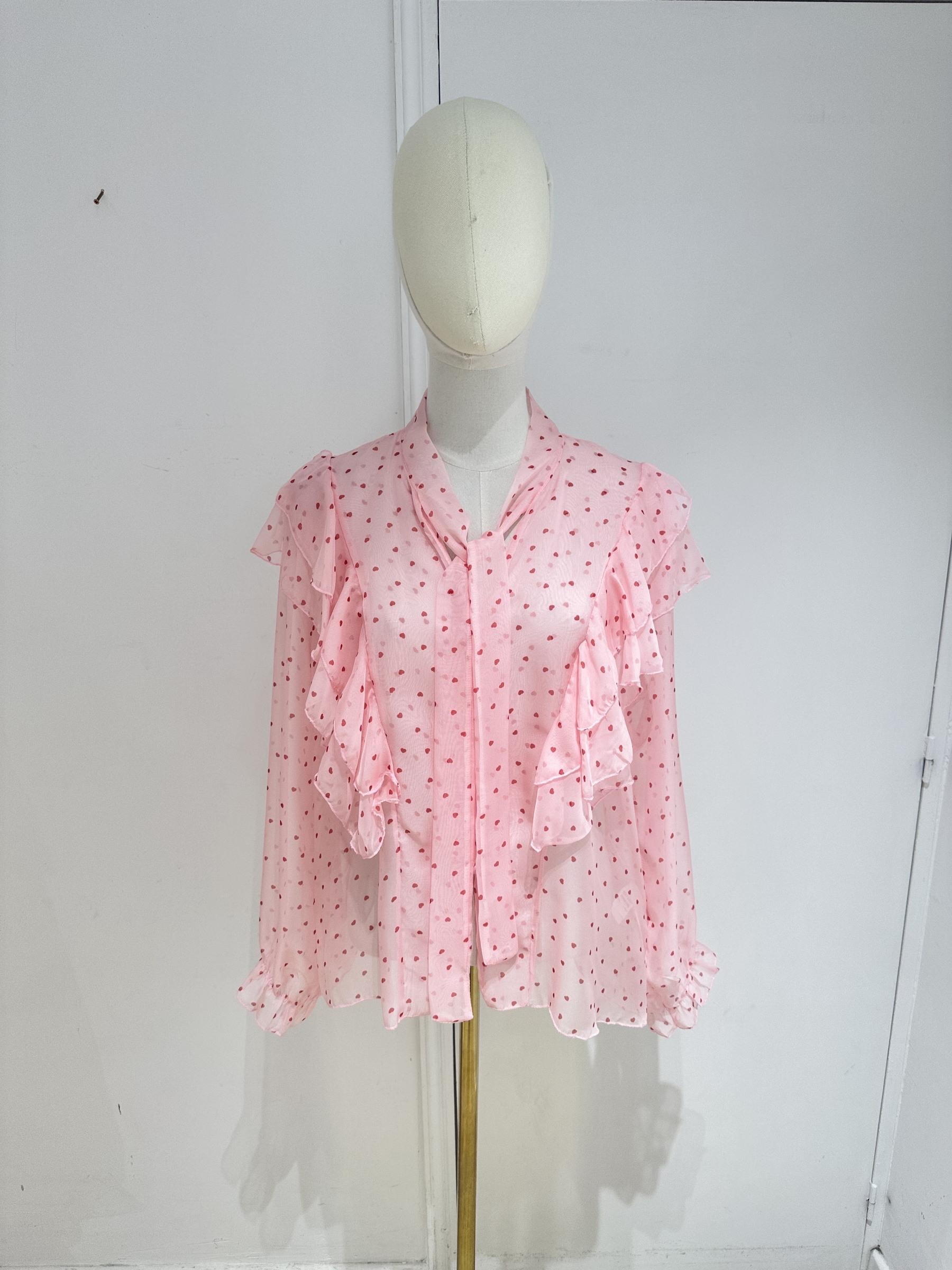 Wholesaler Studio170 - Flowy Blouse with Ruffles and Tie Collar