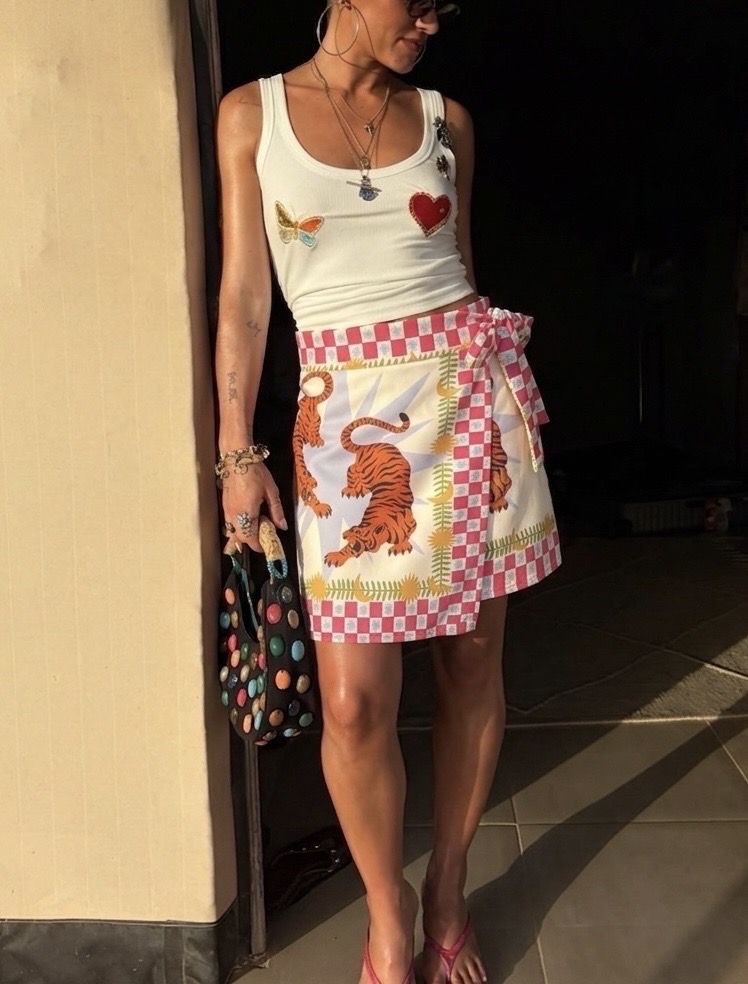 Wholesaler Studio170 - PRINTED WRAP MINI SKIRT