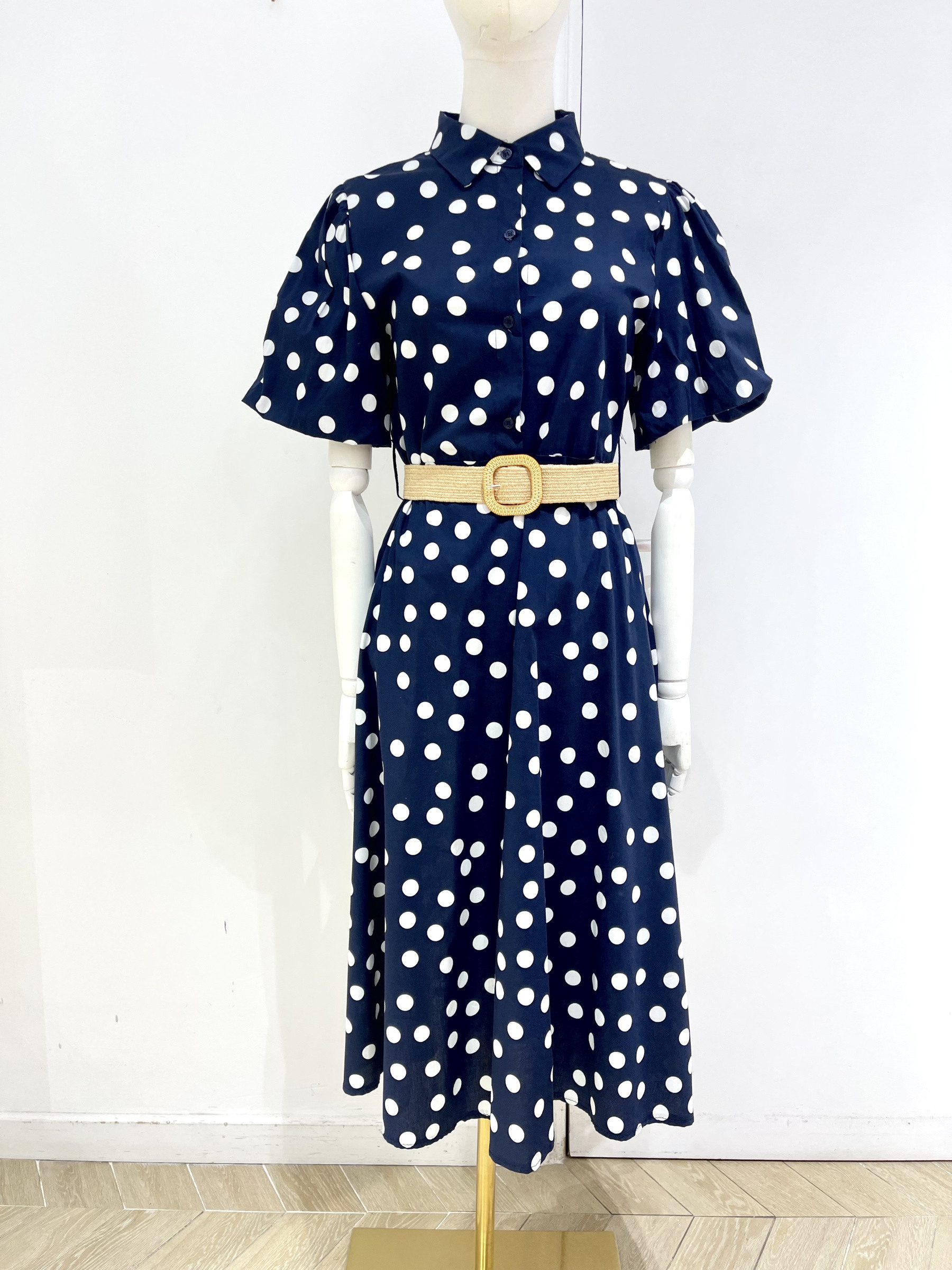 Grossiste Studio170 - ROBE CHEMISIER EN COTON À POIS