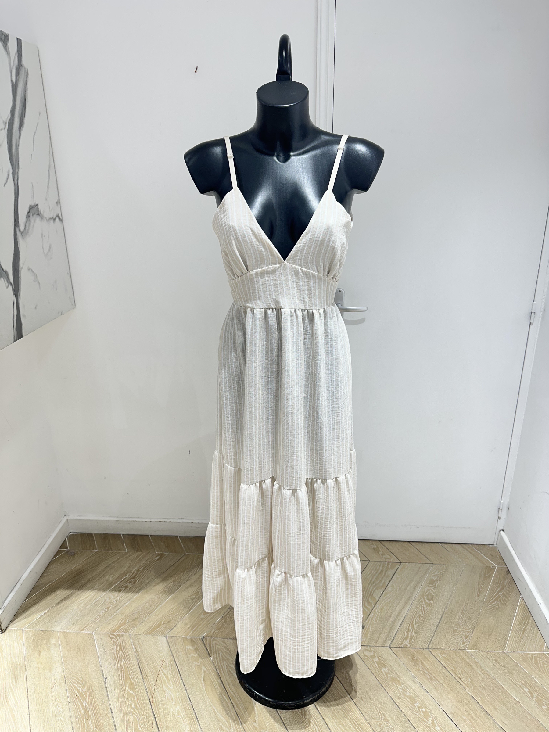 Wholesaler Studio170 - LONG STRIPED DRESS WITH RUFFLES AND STRAPS