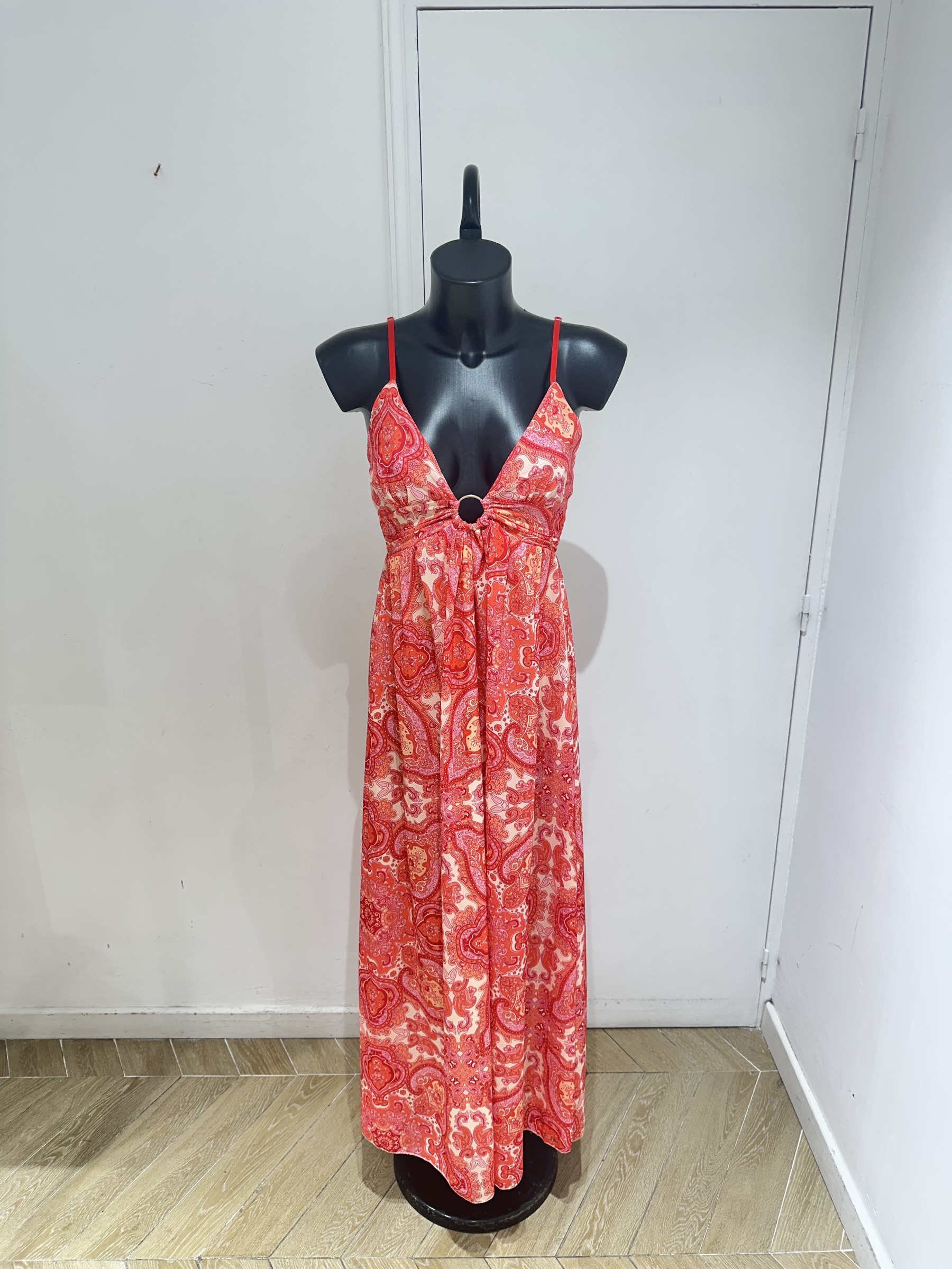 Grossiste Studio170 - ROBE IMPRIMÉE À BRETELLES ET ANNEAU CENTRAL