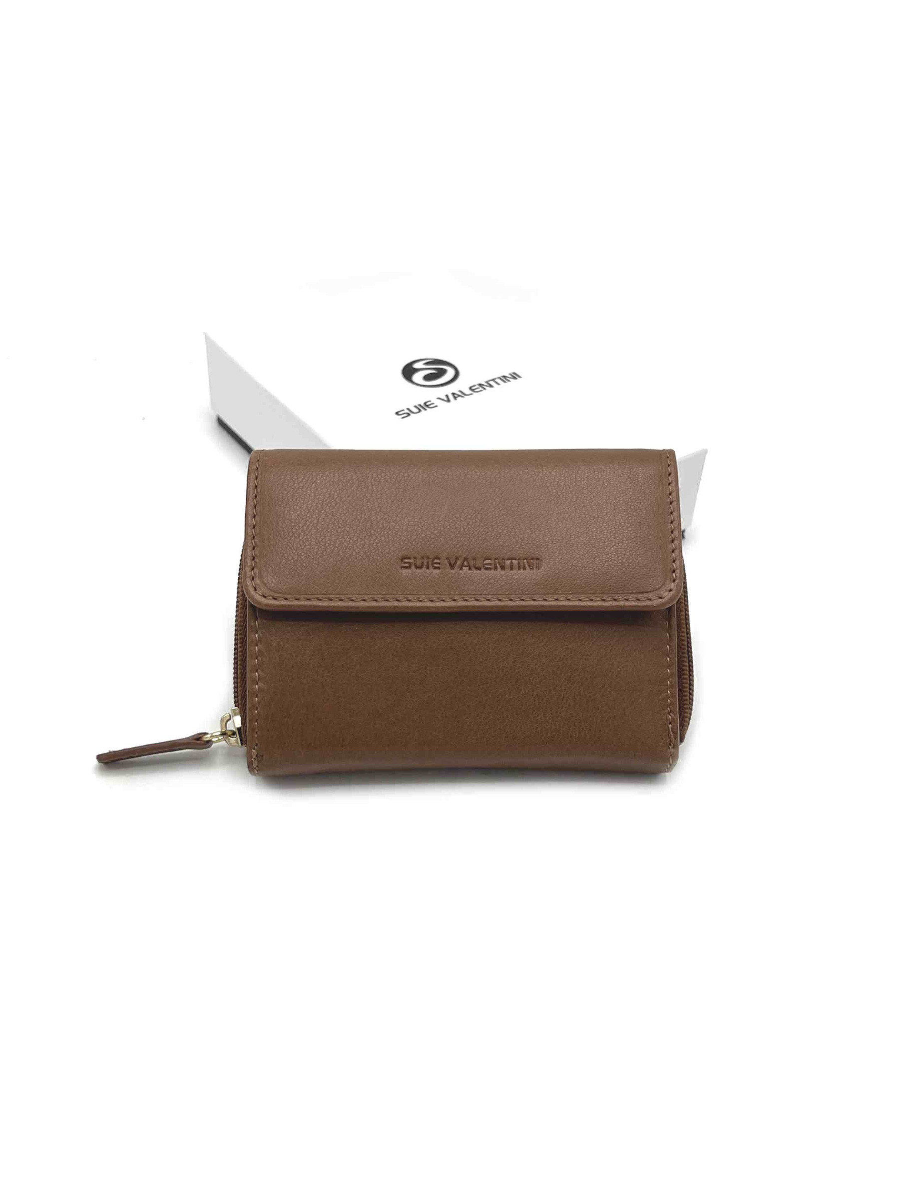 Grossiste Suie Valentini - Portefeuille en cuir véritable pour femme