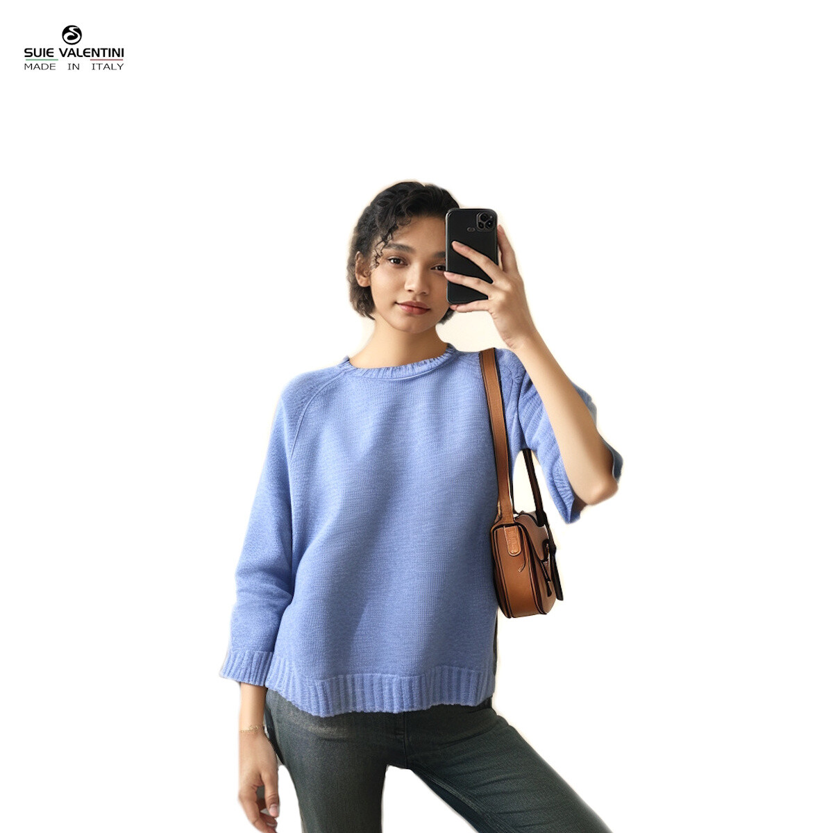 Wholesaler Suie Valentini - Crewneck Sweater in Cashmere Blend, art. 8030