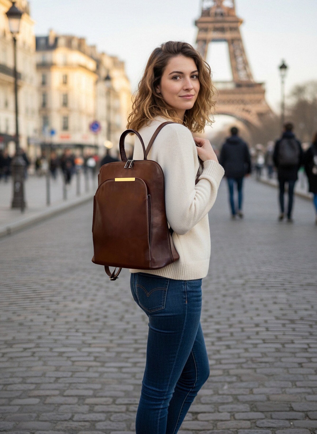 Wholesaler Suie Valentini - Genuine Leather Backpack, Made in Italy