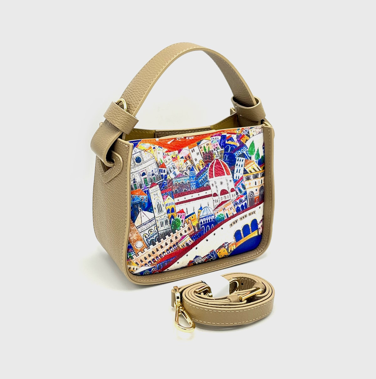 Wholesaler Suie Valentini - Handbag in genuine printed leather, Made in Italy