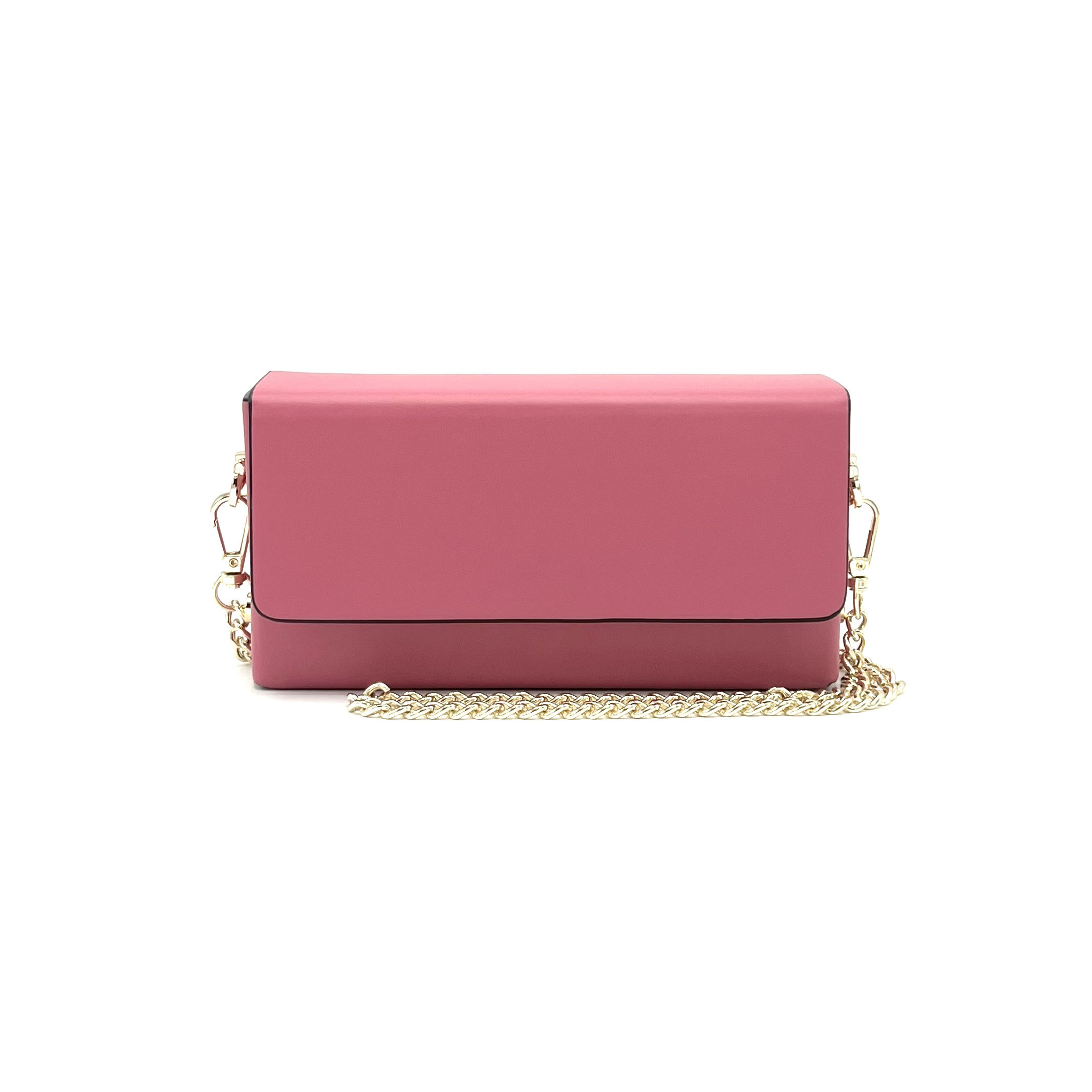 Grossista Suie Valentini - Mini pochette in vera pelle con catena, Made in Italy