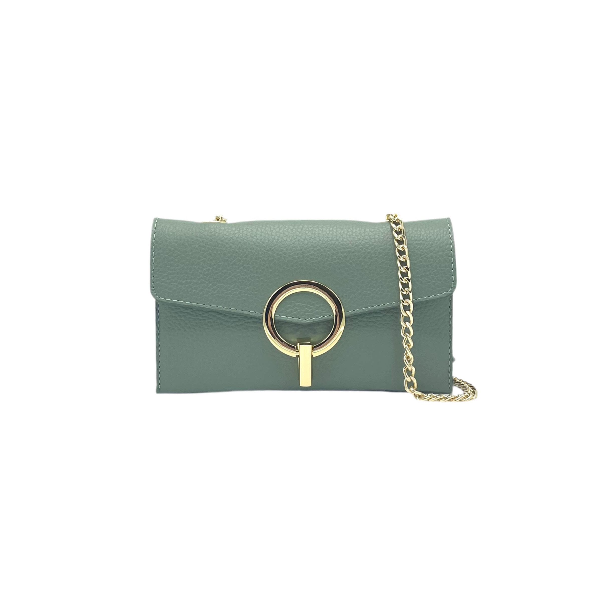 Mayorista Suie Valentini - Mini bolsas de embrague en cuero real, hechas en Italia