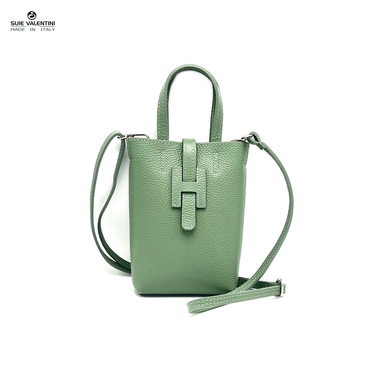 Wholesaler Suie Valentini - Shoulder bag for phone in real leather, Made in Italy, art. 112618