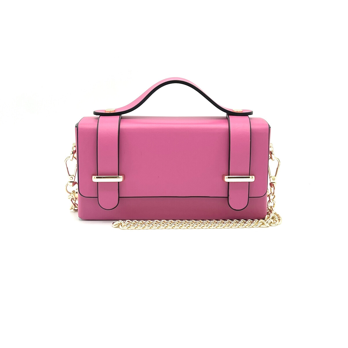 Mayorista Suie Valentini - Mini bolsas de embrague en cuero real con cadena, hechas en Italia