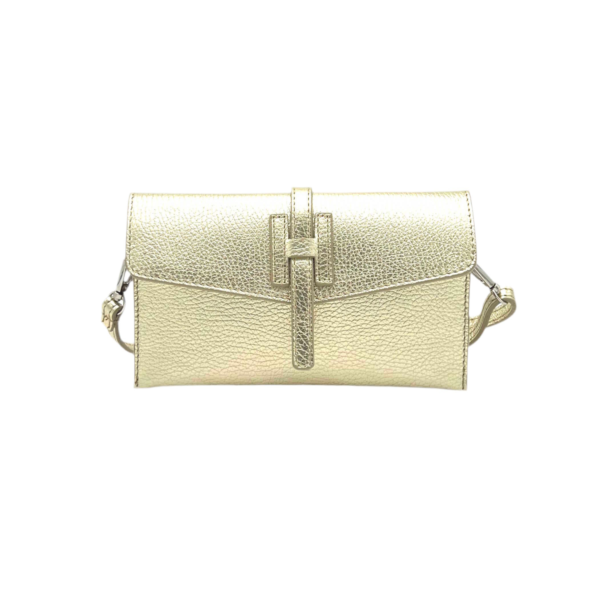Wholesaler Suie Valentini - Mini laminated leather clutch, Made in Italy, art. 112592LA