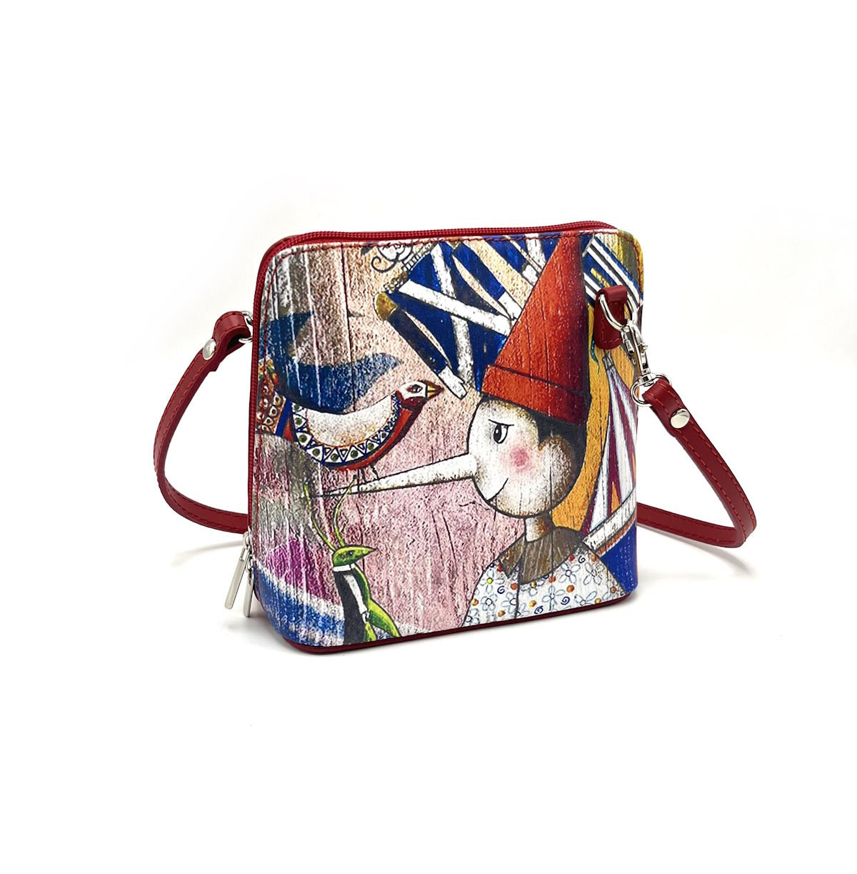 Wholesaler Suie Valentini - Handbag in genuine printed leather, Made in Italy