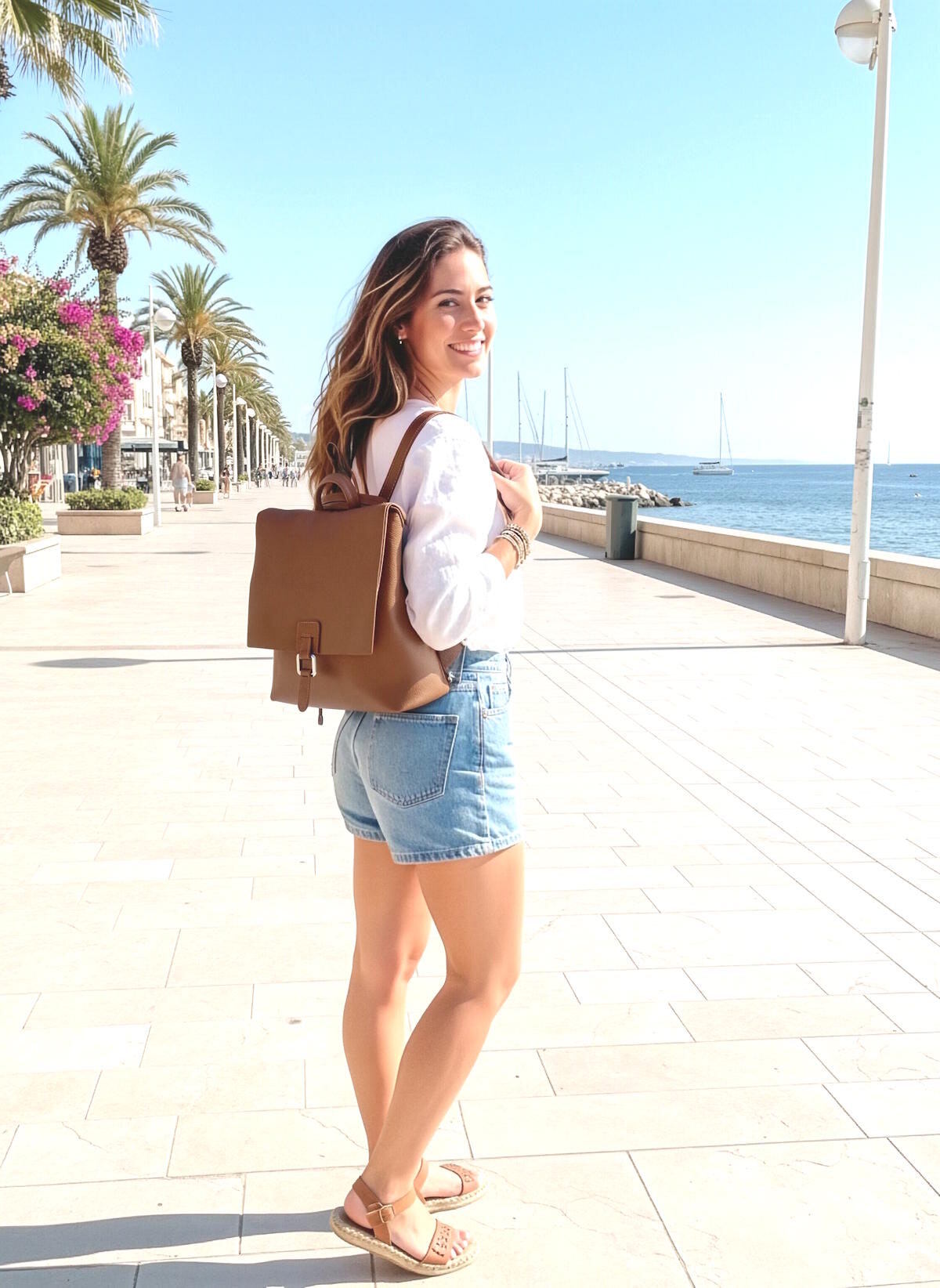 Grossiste Suie Valentini - Sac à dos en cuir véritable pour femme, fabriqué en Italie, art. 112486New