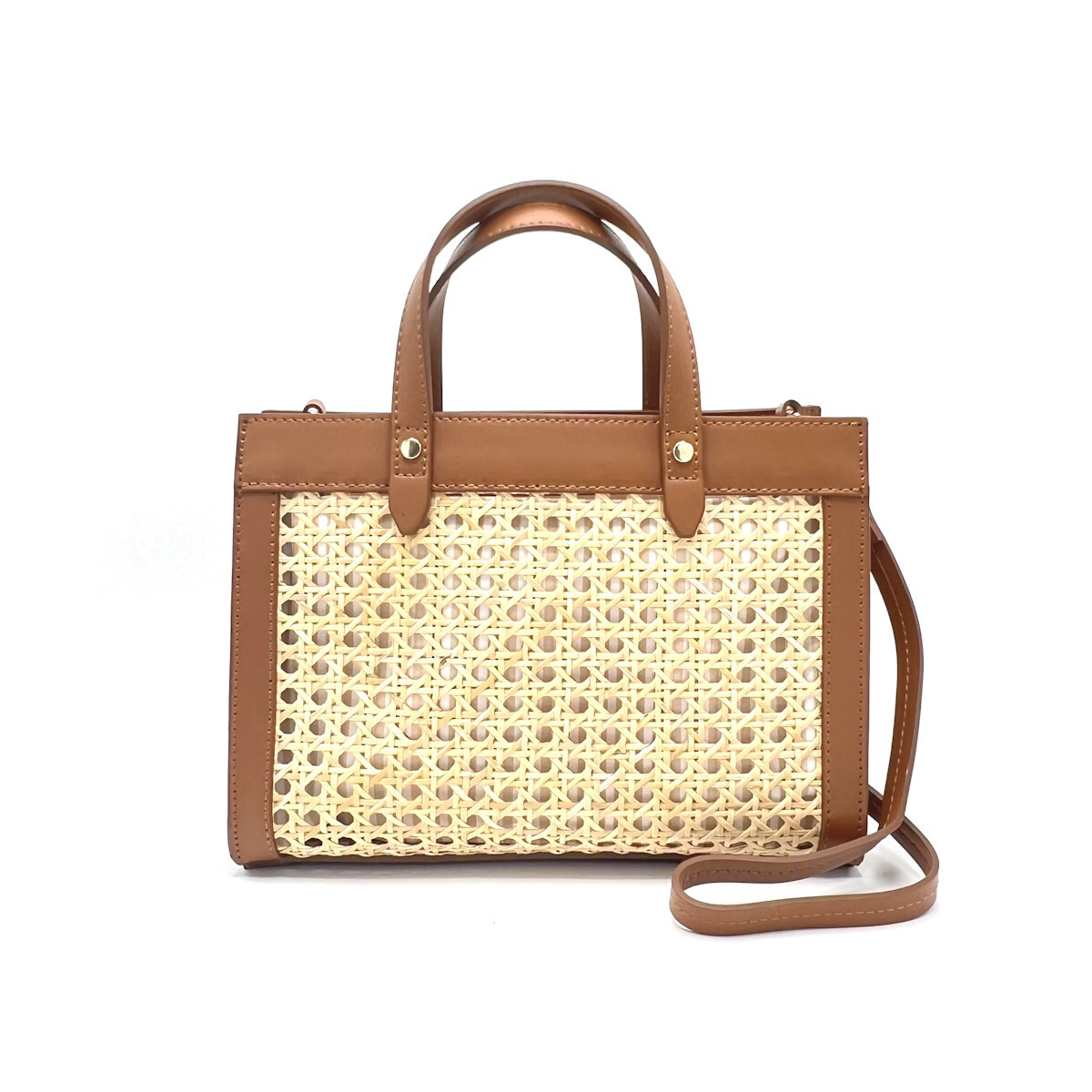 Wholesaler Suie Valentini - Summer collection, leather and vienna straw handbag, Made in Italy