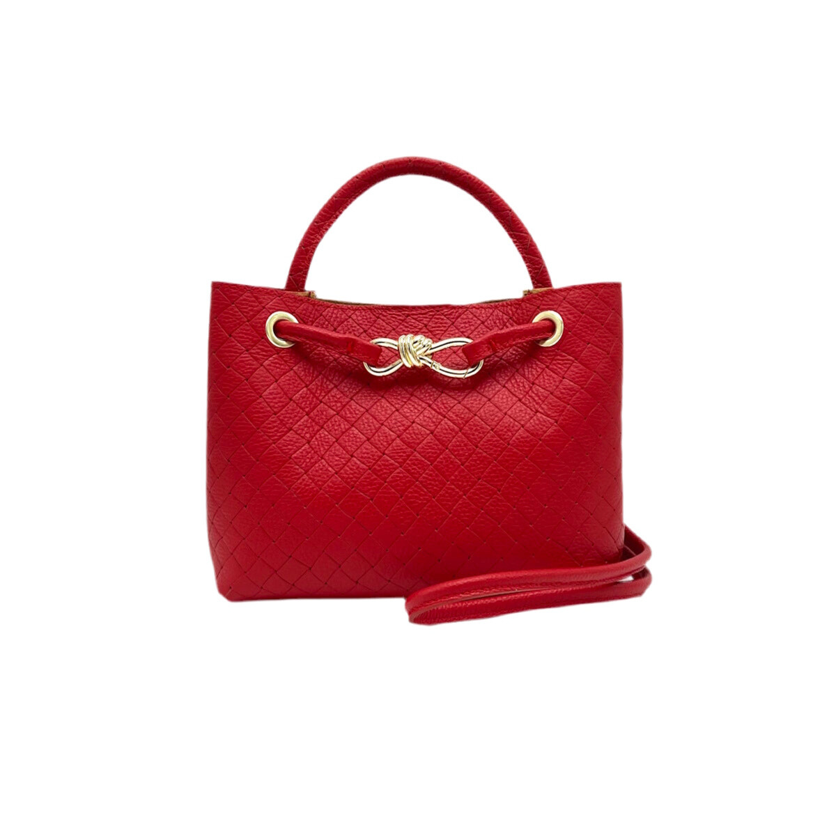 Wholesaler Suie Valentini - Printed leather shoulder bag, Made in Italy