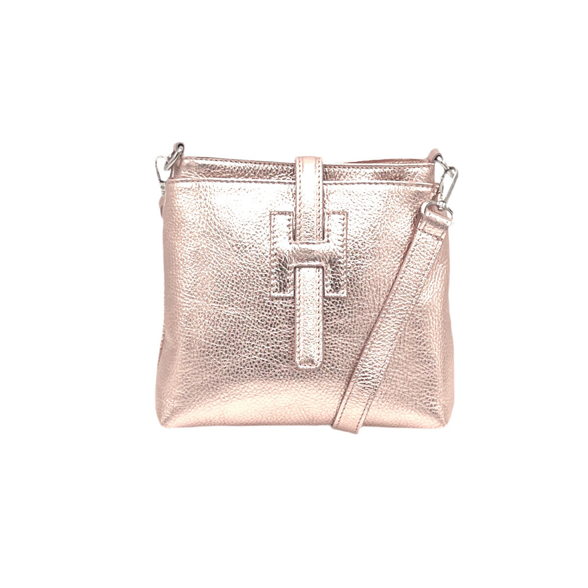 Wholesaler Suie Valentini - Genuine leather shoulder bag with laminated finish, Made in Italy