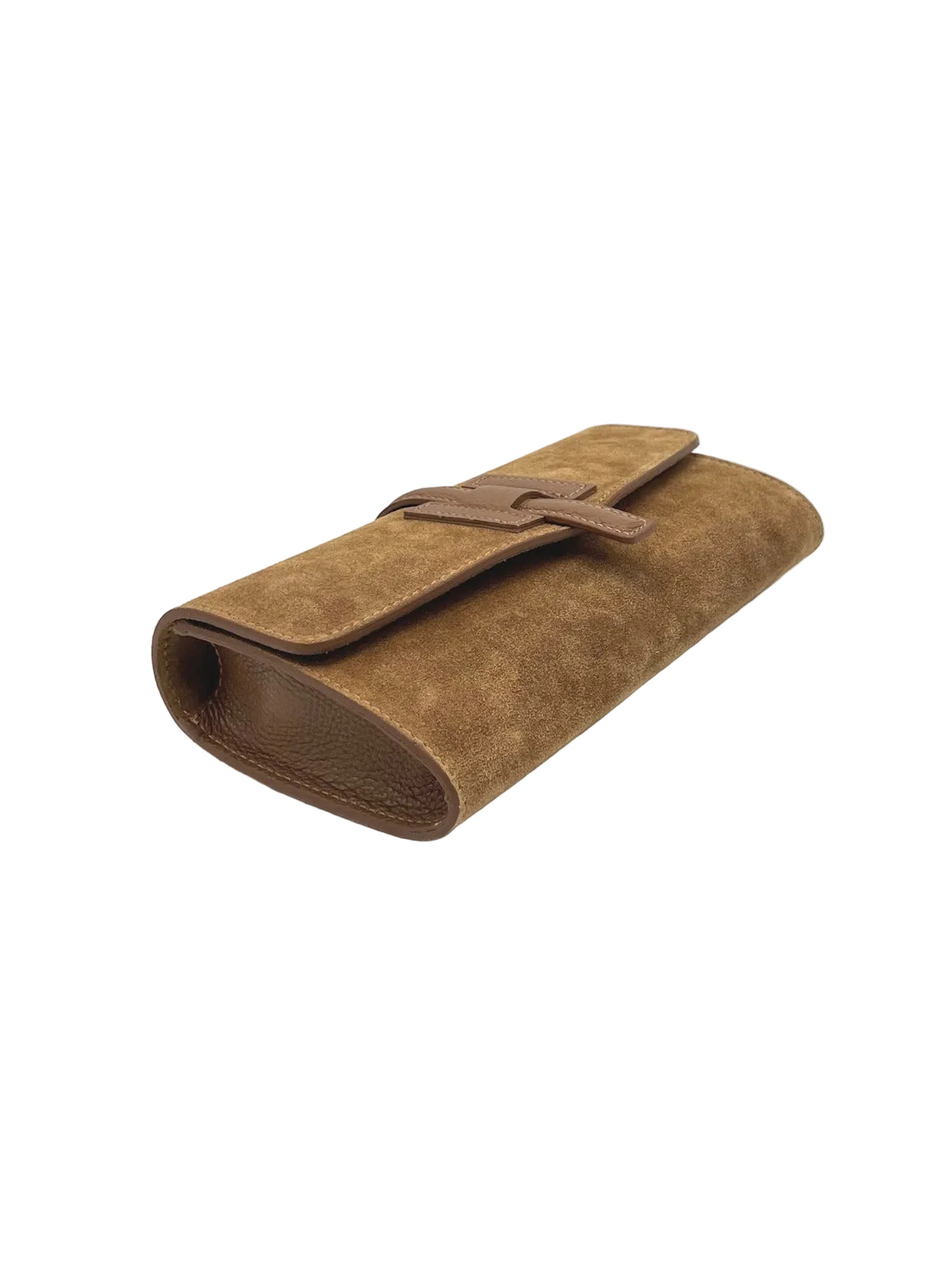 Mayorista Suie Valentini - Cartera de ante y cuero con solapa y correa desmontable