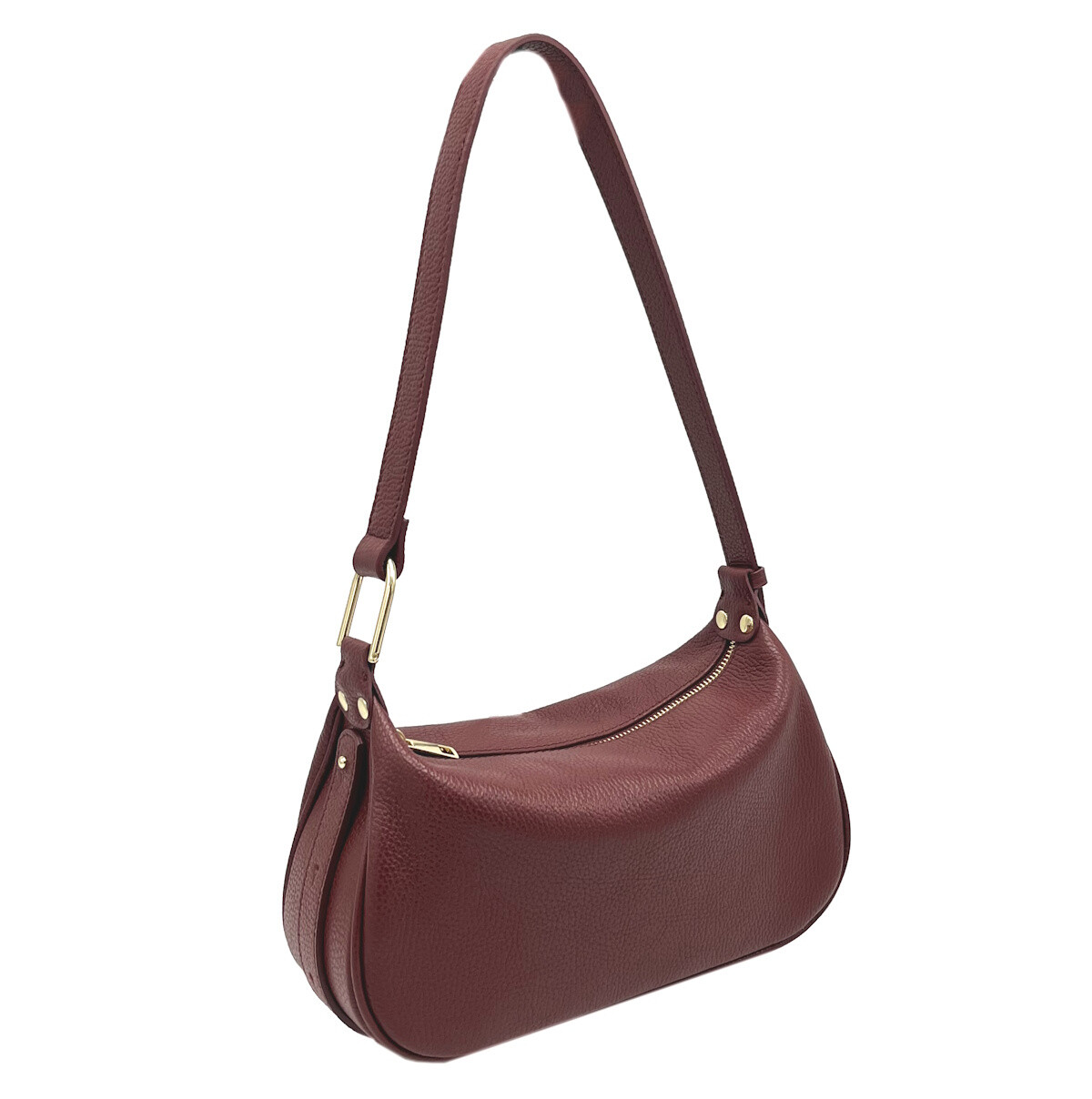 Grossista Suie Valentini - Borsa a tracolla in vera pelle, Made in Italy