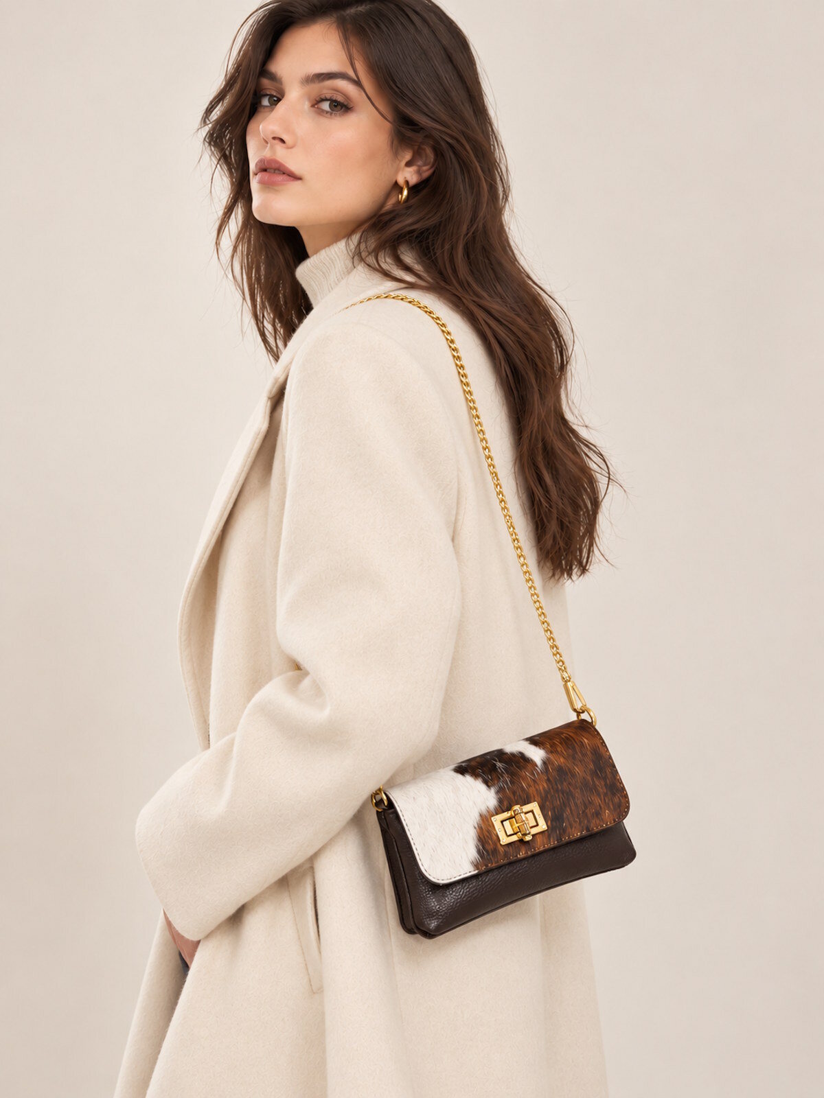 Wholesaler Suie Valentini - Genuine Leather & Real Fur Chain Crossbody Bag, Made in Italy, art. 112789