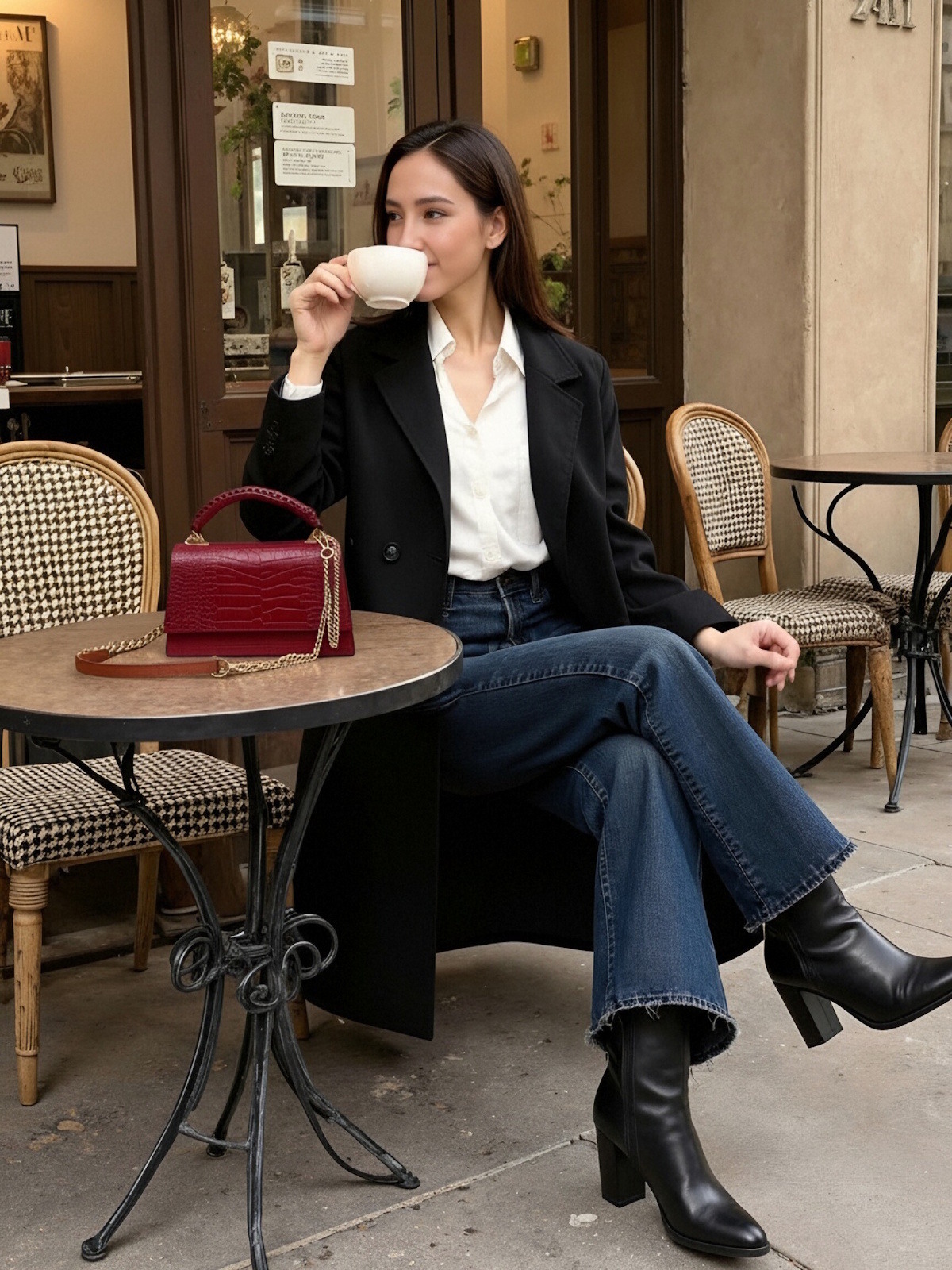 Mayorista Suie Valentini - Bolso de mujer de piel auténtica con estampado efecto cocodrilo y cadena