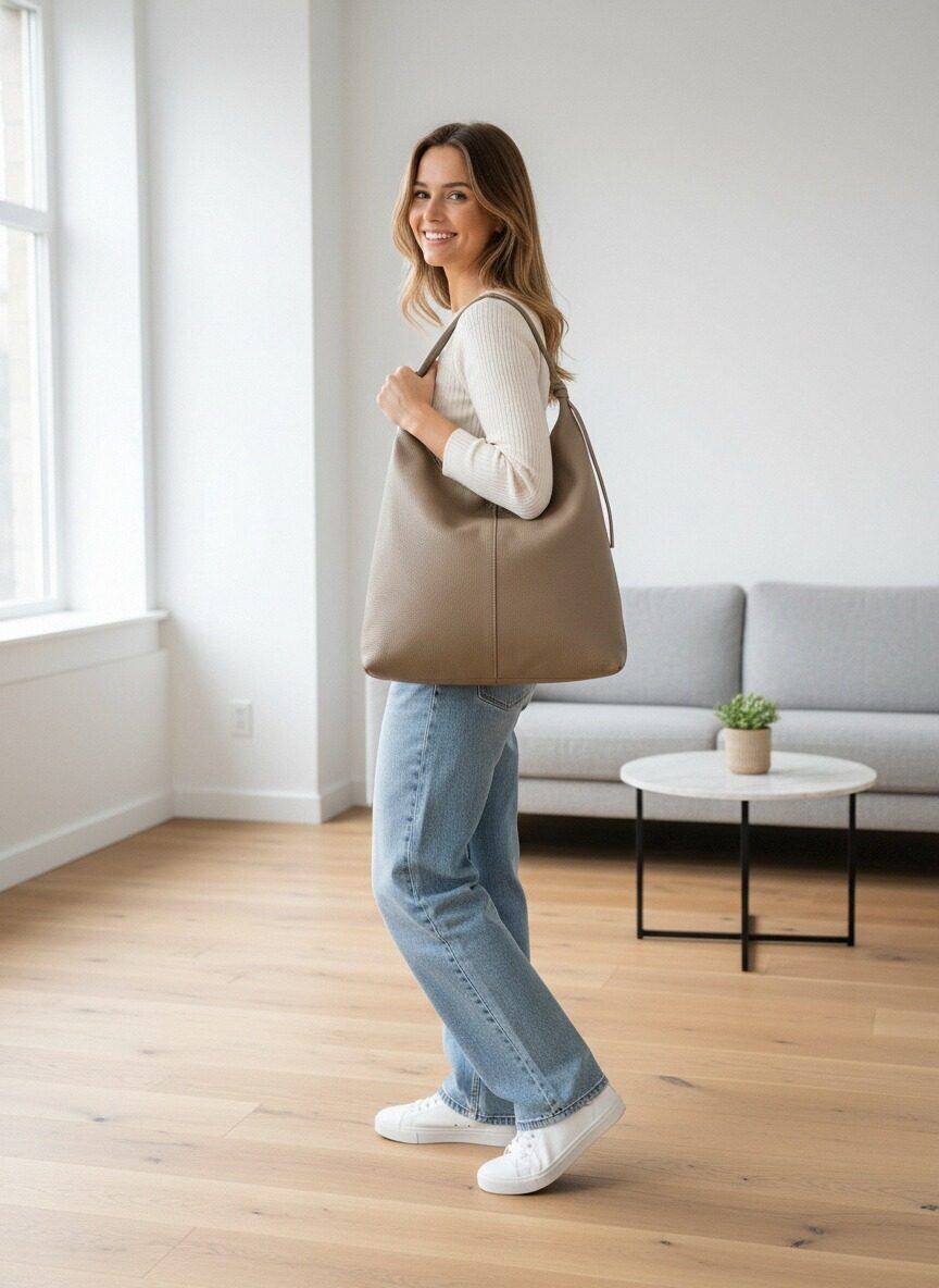 Wholesaler Suie Valentini - Women's genuine leather tote bag, Made in Italy