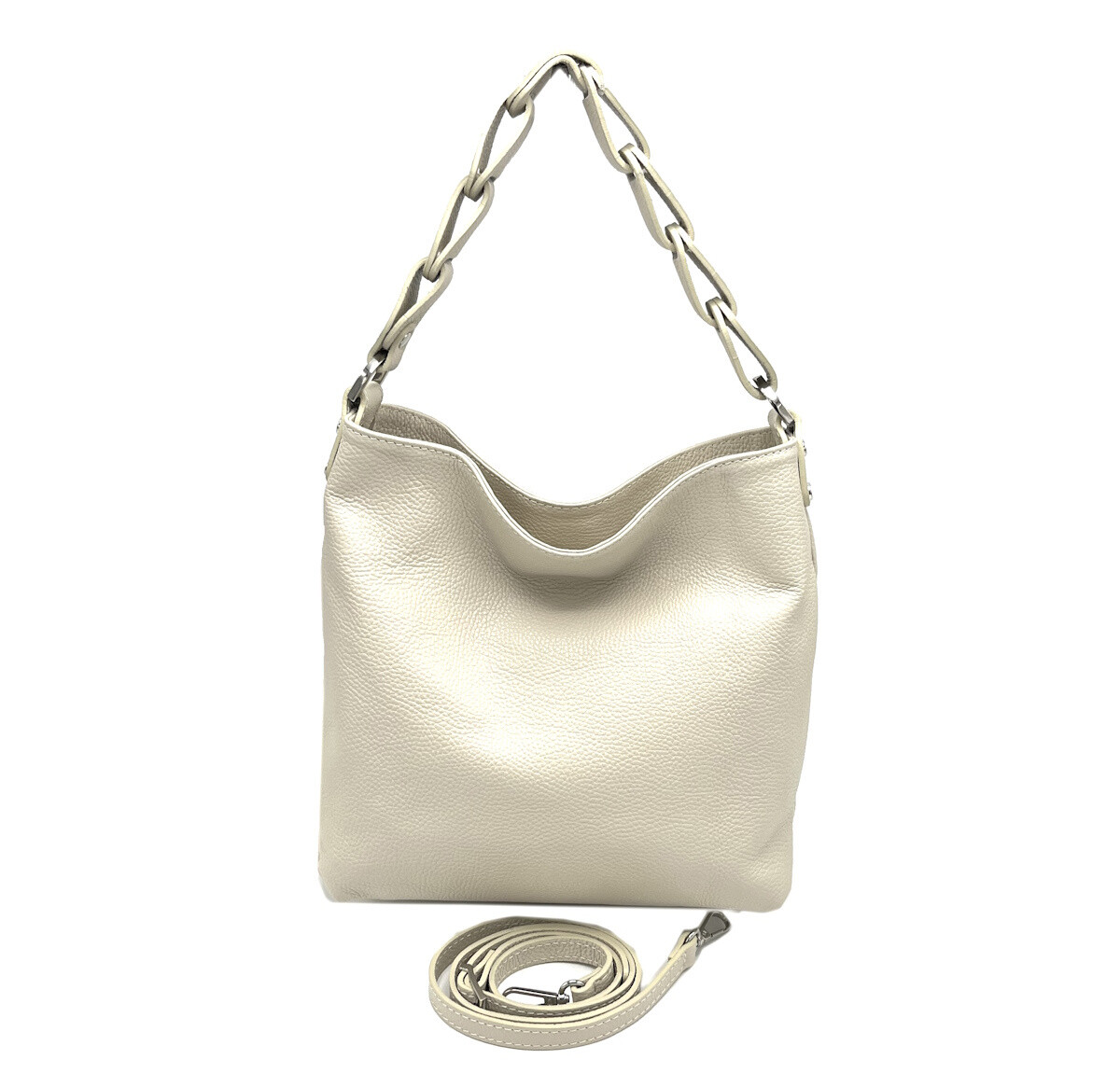 Wholesaler Suie Valentini - Hobo bag in genuine leather, small size, Made in Italy