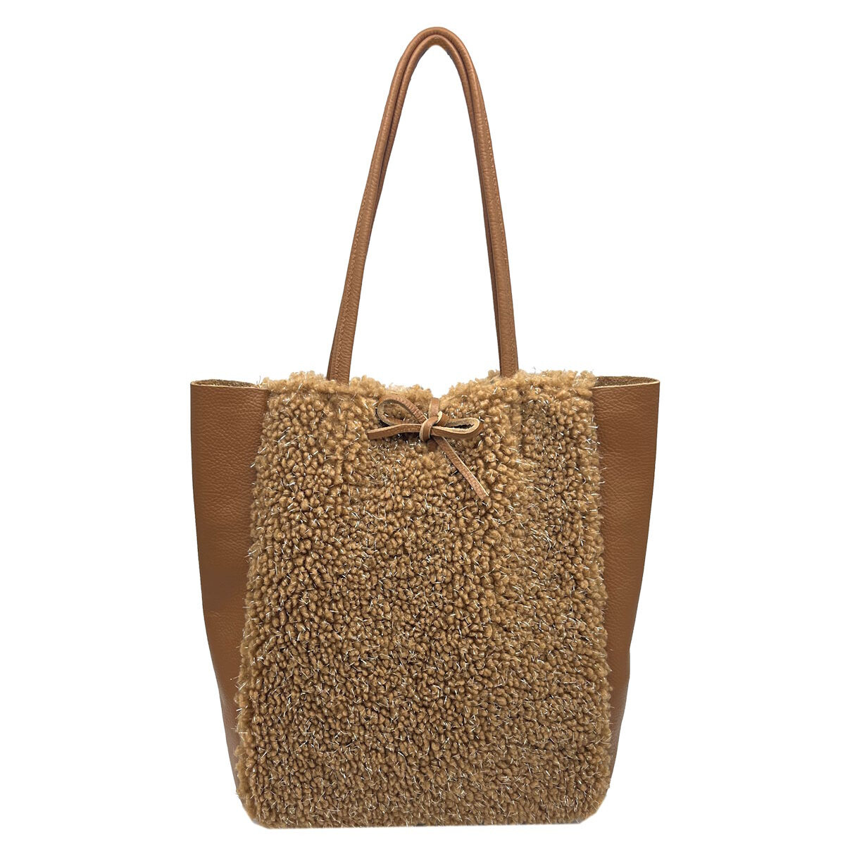 Grossista Suie Valentini - Borsa tote in vera pelle, Made in Italy