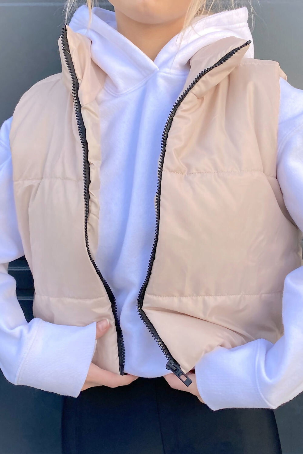 Grossiste Sumel - Doudoune Courte sans manche courte urbaine flash kawaii 937