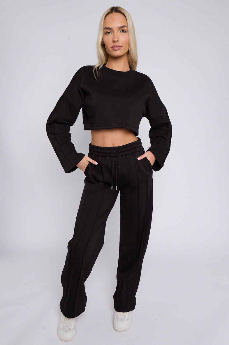 Mayorista Sumel - Conjunto crop top y pantalón jogger ancho Ref -1763