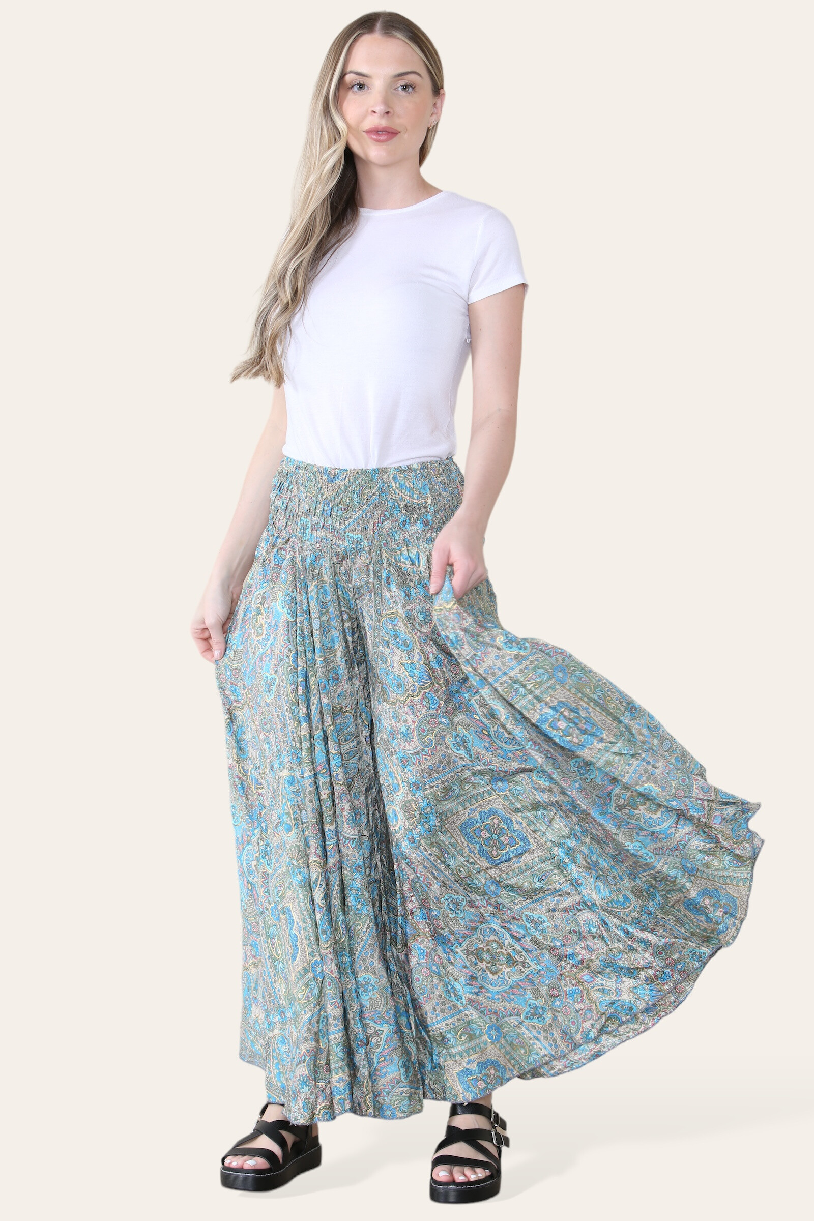 Grossista Sumel - Gonna Pantaloni Donna Grande Rosetta Floreale - Collezione Estate 2025 N813G