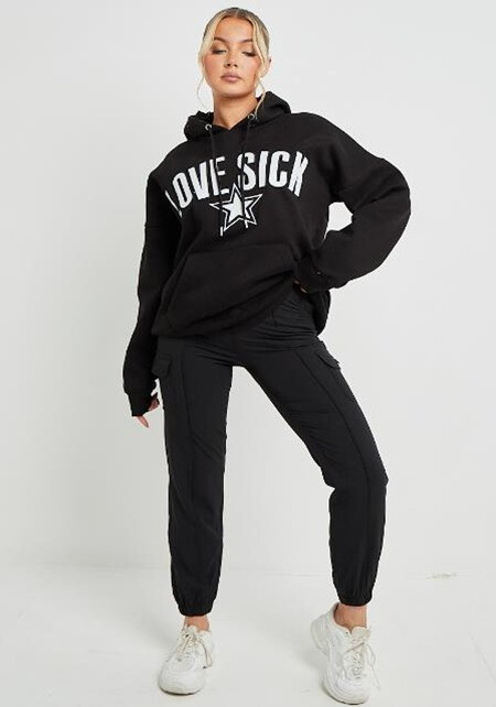 Grossiste Sumel - Sweat a capuche LOVE SICK etoile ref 1419