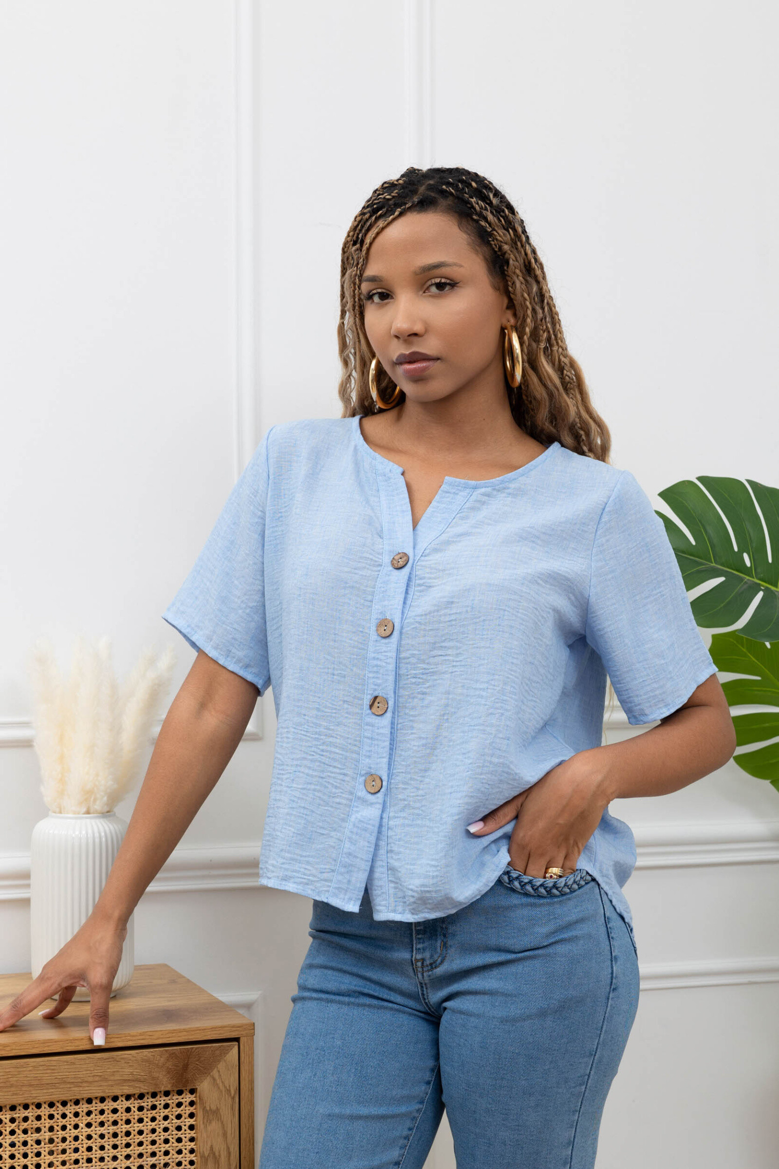Grossiste Sun Love - Chemise à boutons en manche courte