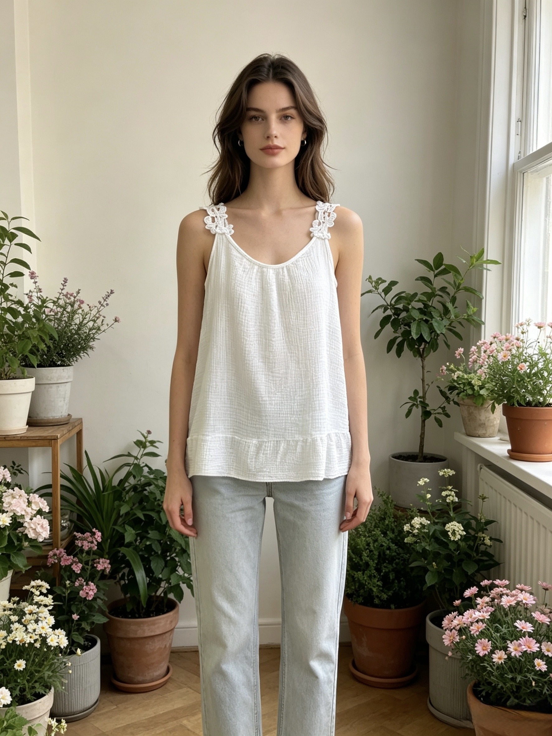 Wholesaler Sun Love - Cotton gauze tank top