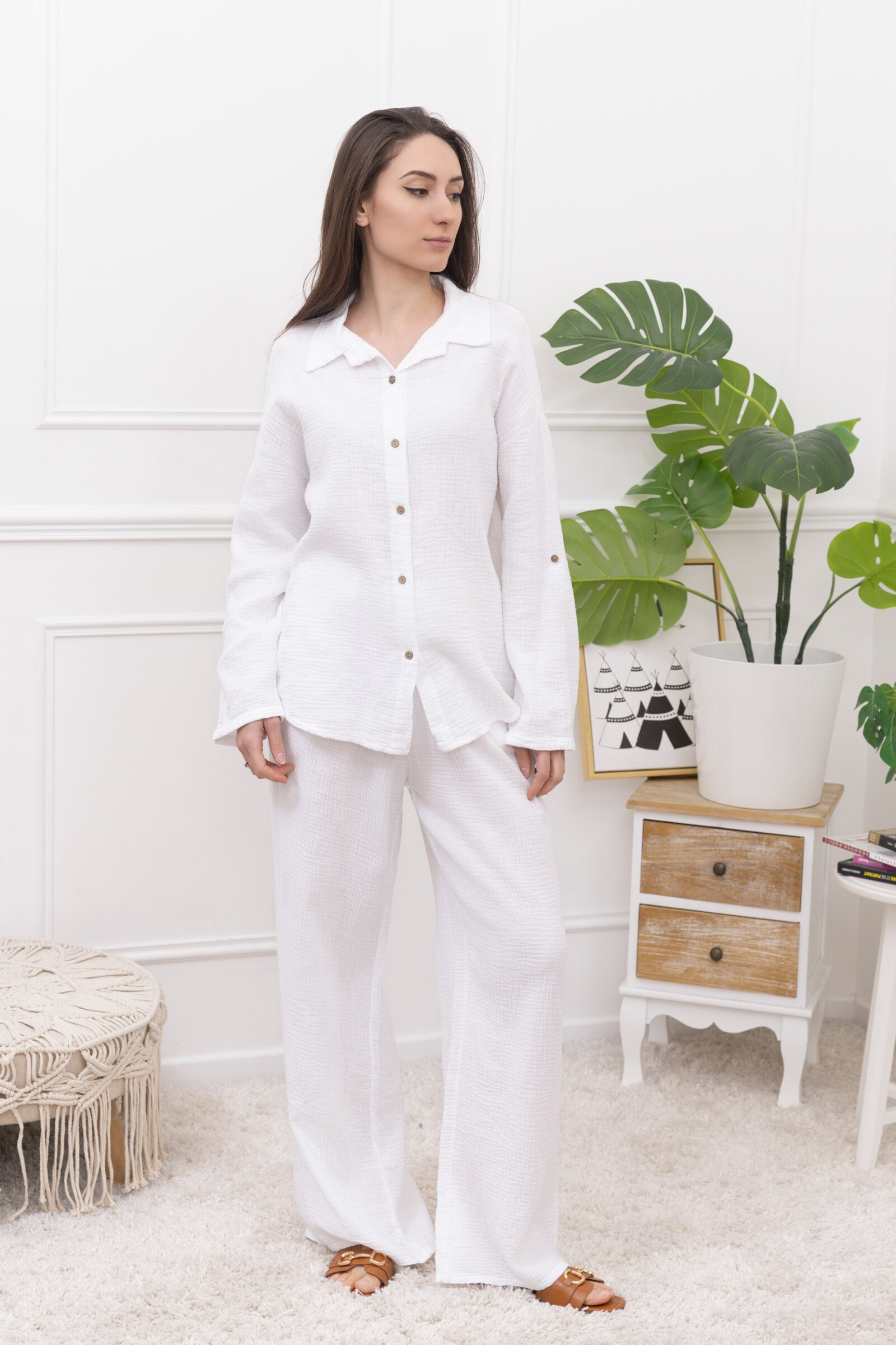 Mayorista Sun Love - Camisa y pantalones de algodón